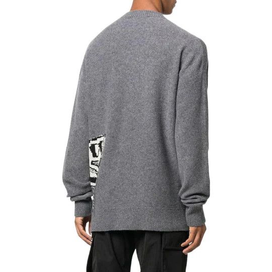 Off-White o1gr1nt1124 Graffiti Chunky Knit Crewneck Sweater Size US XL / EU 56 / 4 - 3 Thumbnail