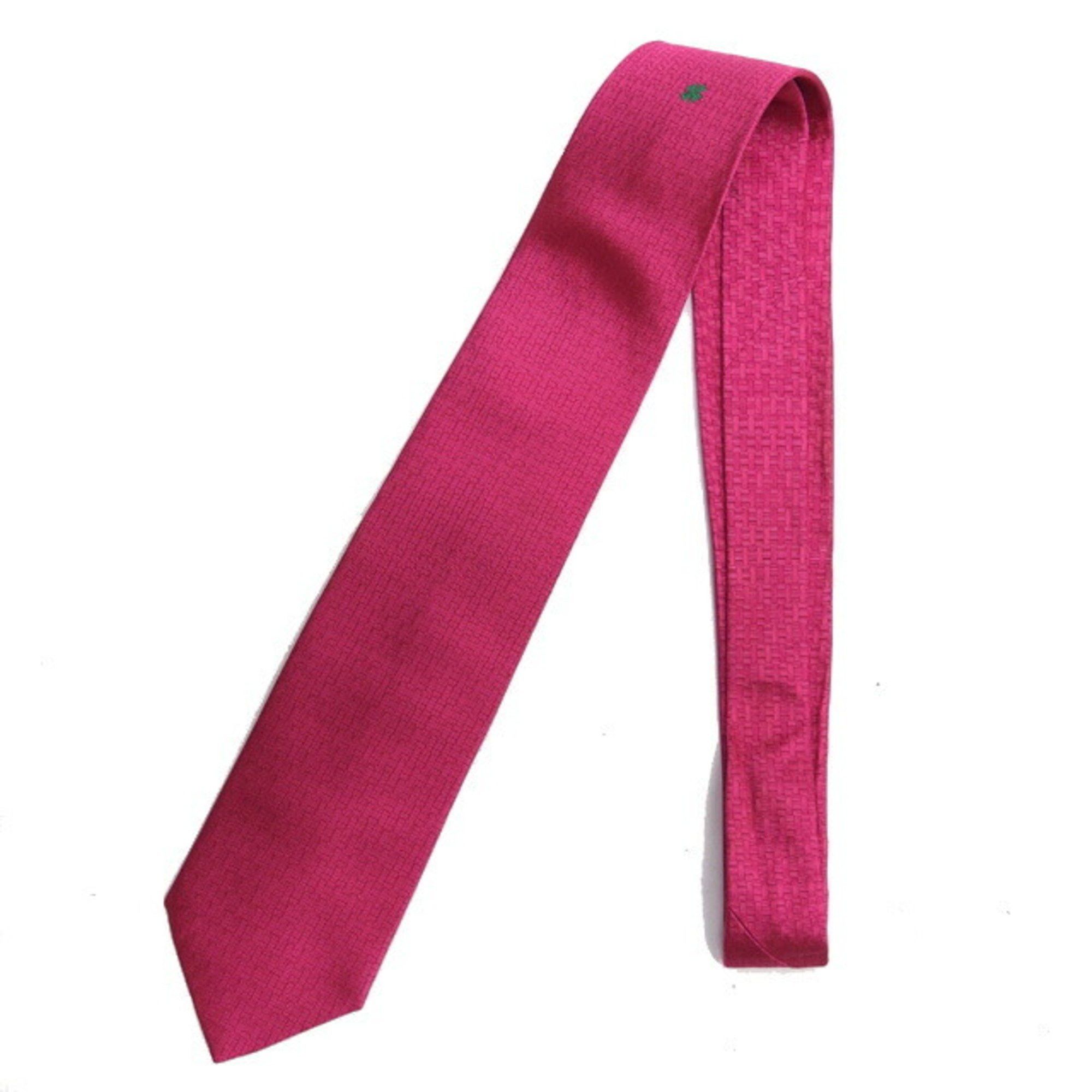 Hermes Hermes Fasonne H Clover Tie Vivid Pink Size ONE SIZE - 1 Thumbnail