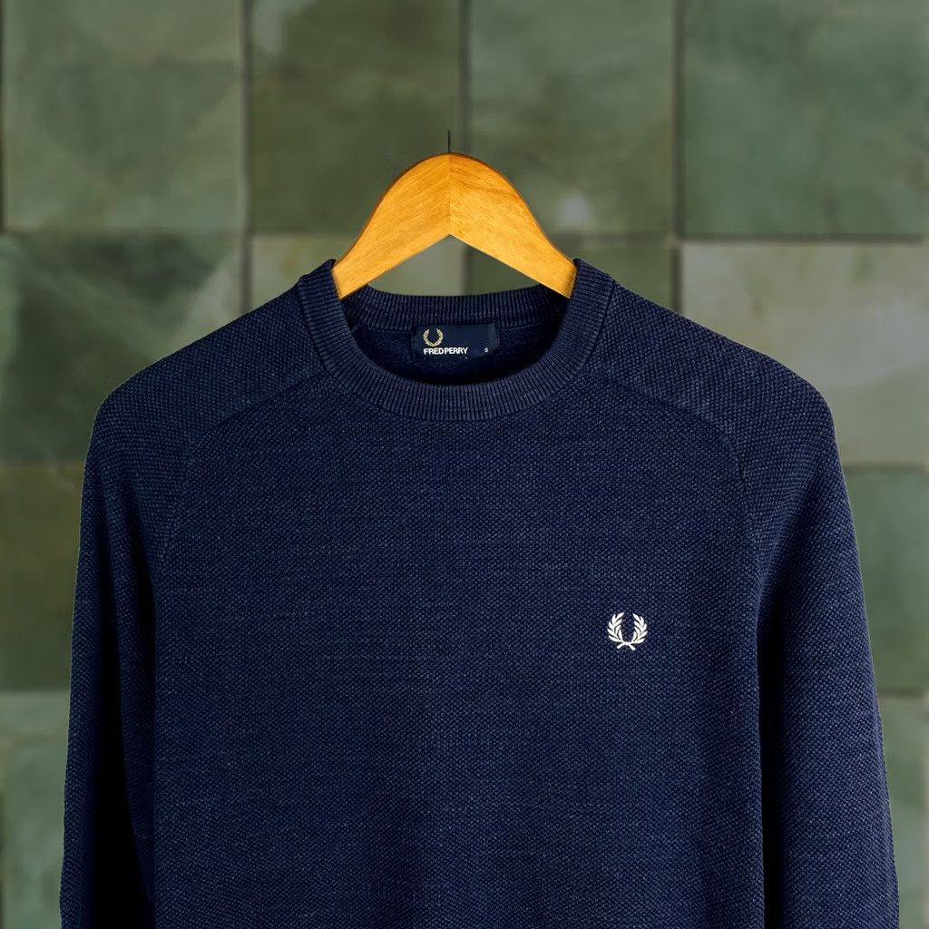 Fred Perry Fred Perry Mens Pullover Sweater Blue Cotton Size S Size US S / EU 44-46 / 1 - 1 Thumbnail
