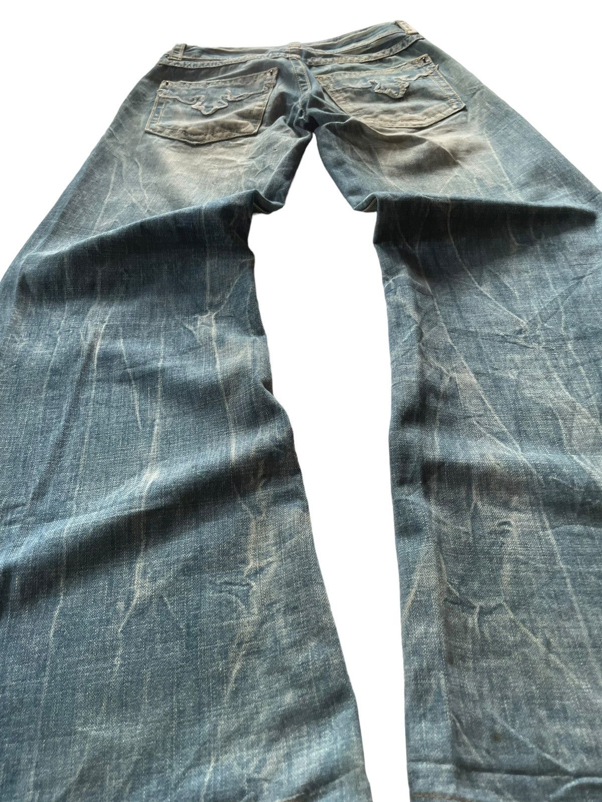 Hysteric Glamour × If Six Was Nine Cooks Japan Mud Wash Flared Wide Leg Jeans Size US 29 - 12 Thumbnail