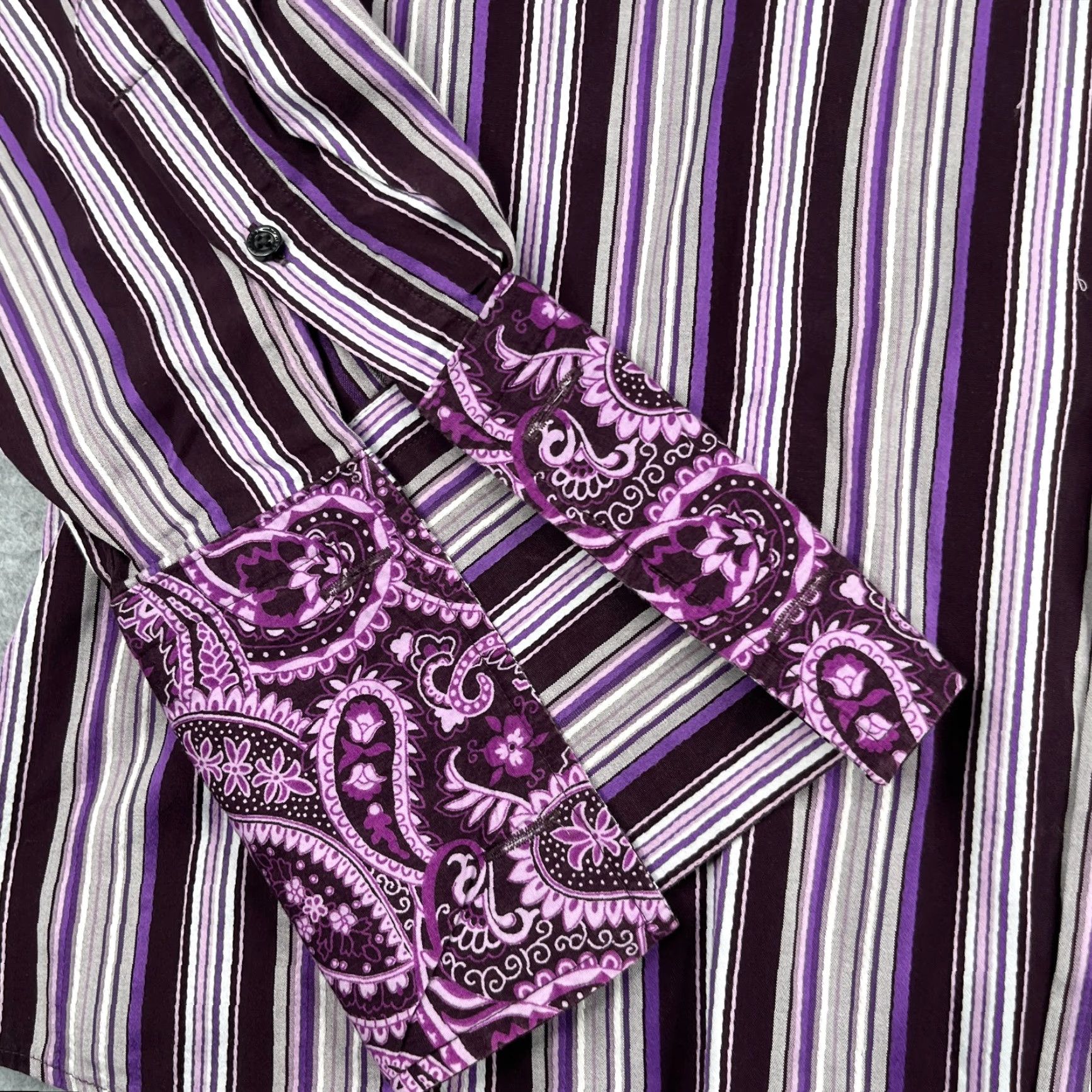 Express Express Shirt XL Purple Modern Fit Button-Up Long Sleeve Mens Folded for Casual Party/Cocktail Size US XL / EU 56 / 4 - 3 Thumbnail