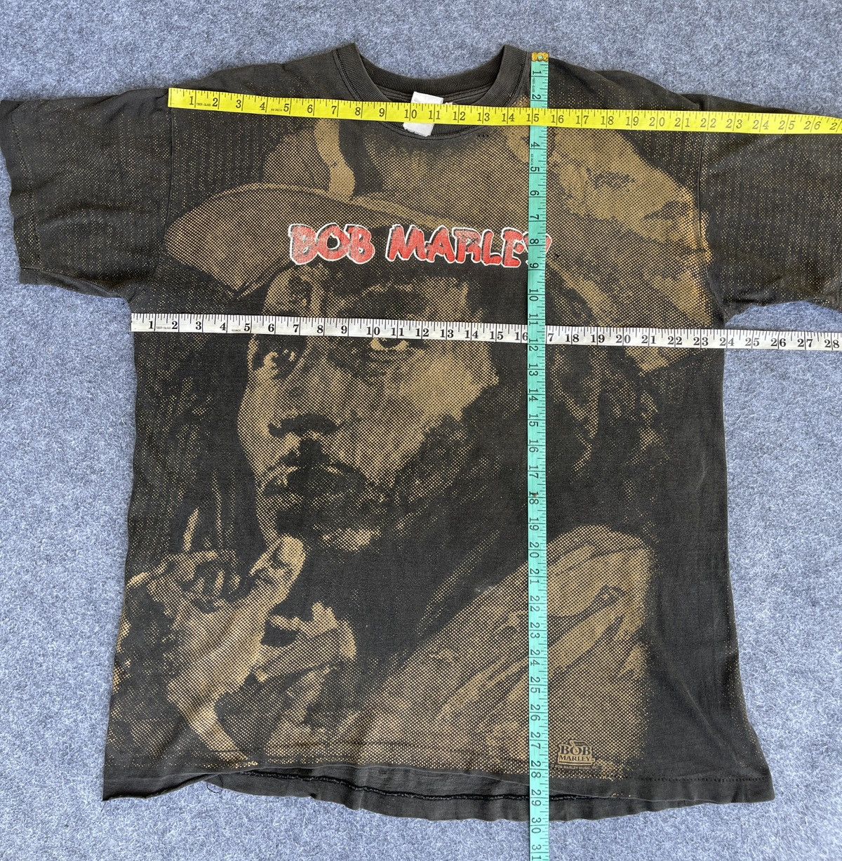 Bob Marley Vtg90s Thrashed🔥BobMarley Rastaman Vibration🔥AOP Faded Tee Size US XL / EU 56 / 4 - 16 Thumbnail