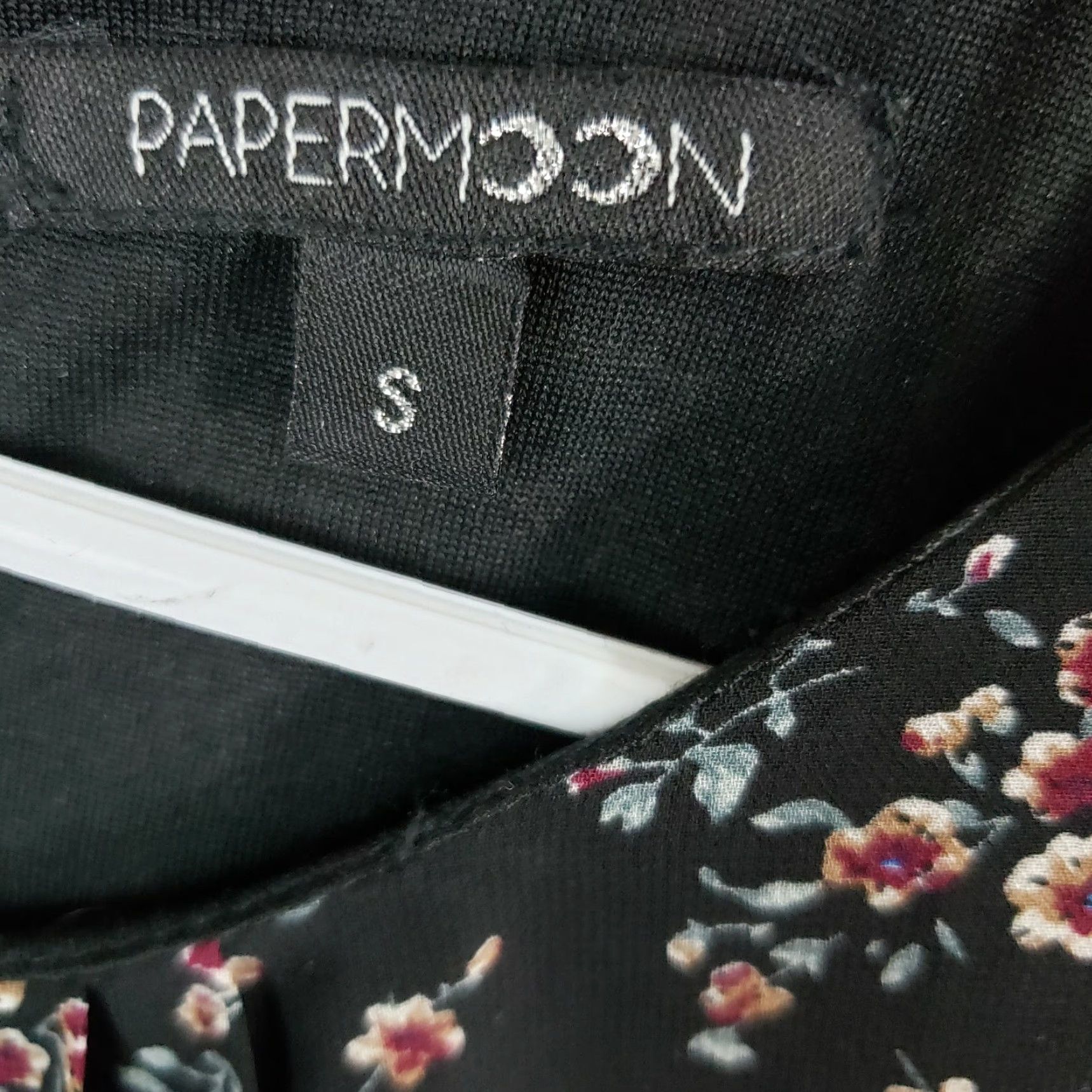 Vintage Papermoon Blouse Womens Small Black Purple Floral Elastic Waist Long Sleeve Shirt Ladies Size S / US 4 / IT 40 - 4 Thumbnail