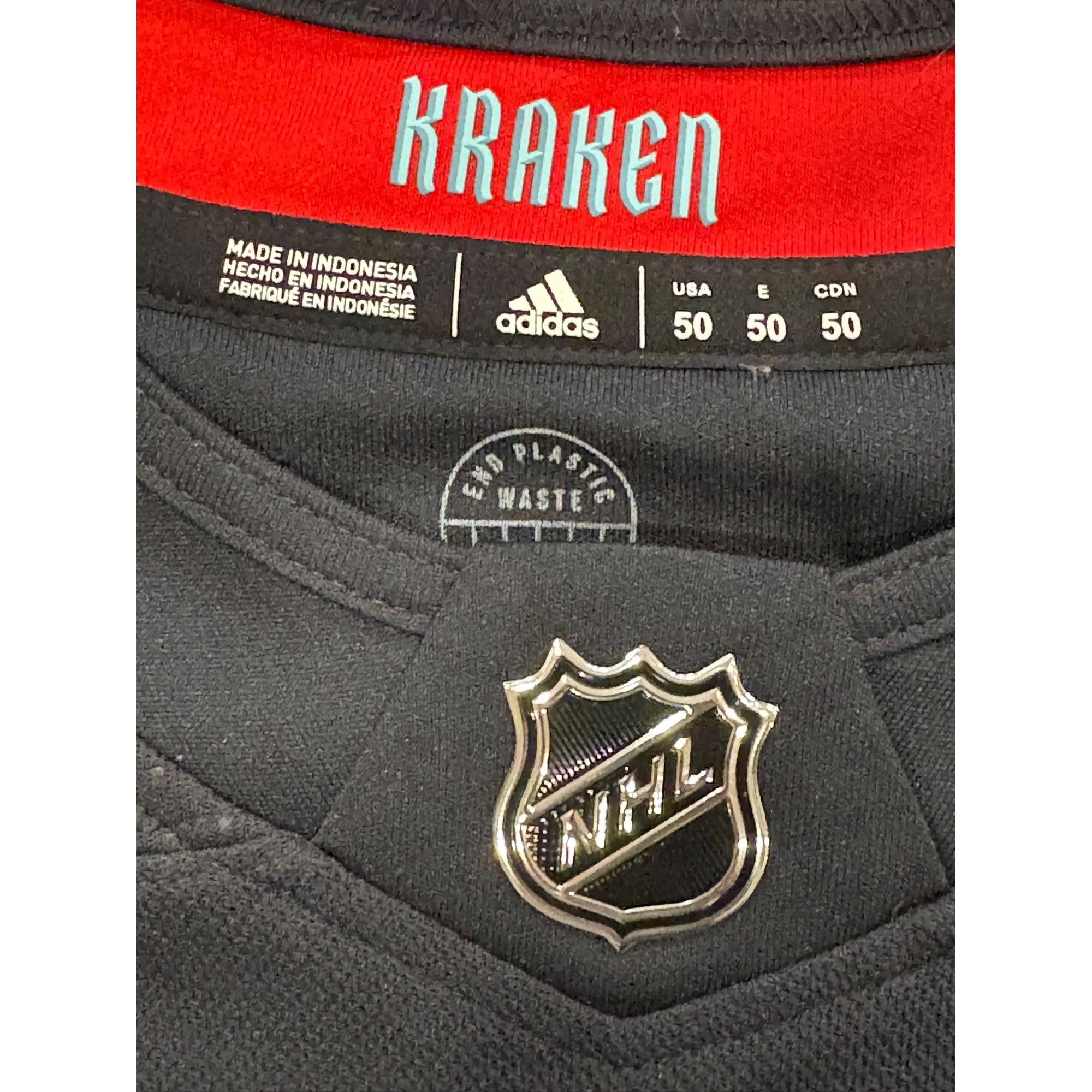 Reebok Adidas Authentic Primegreen Seattle Kraken Home NHL Hockey J Size US XXL / EU 58 / 5 - 8 Thumbnail
