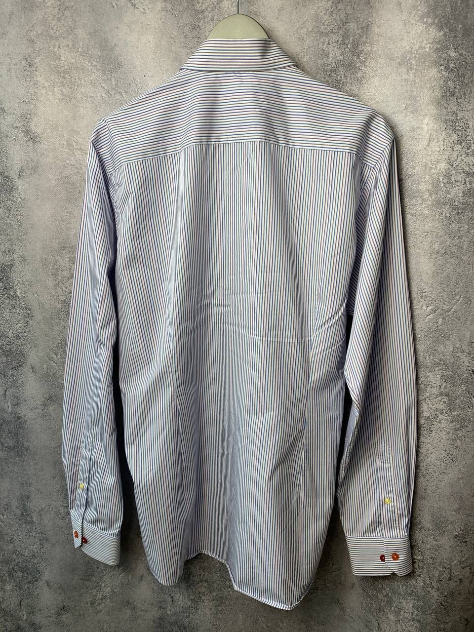 Eton ETON Contemporary Striped Shirt Multicolor Buttons Luxury Size US XL / EU 56 / 4 - 3 Thumbnail