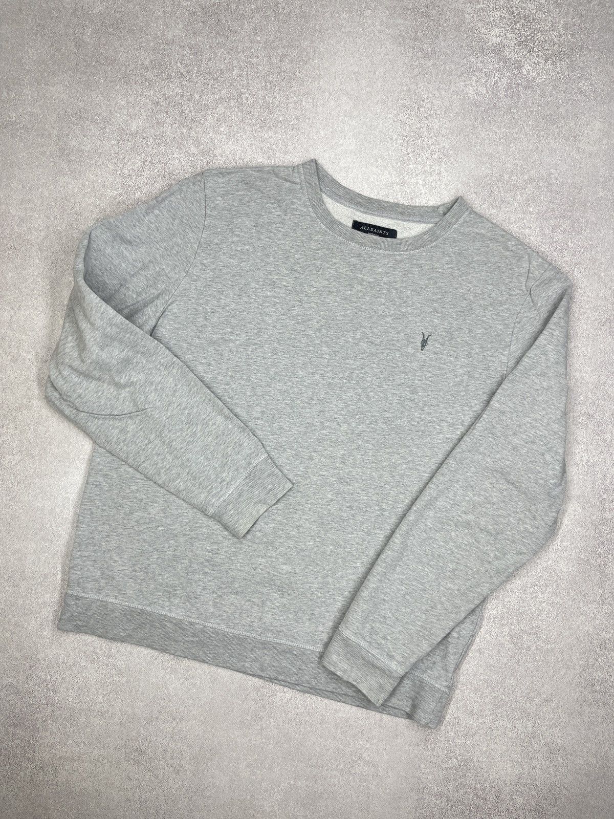 Allsaints Mens AllSaints Raven Crew Sweatshirt Grey Size M Size US M / EU 48-50 / 2 - 1 Thumbnail