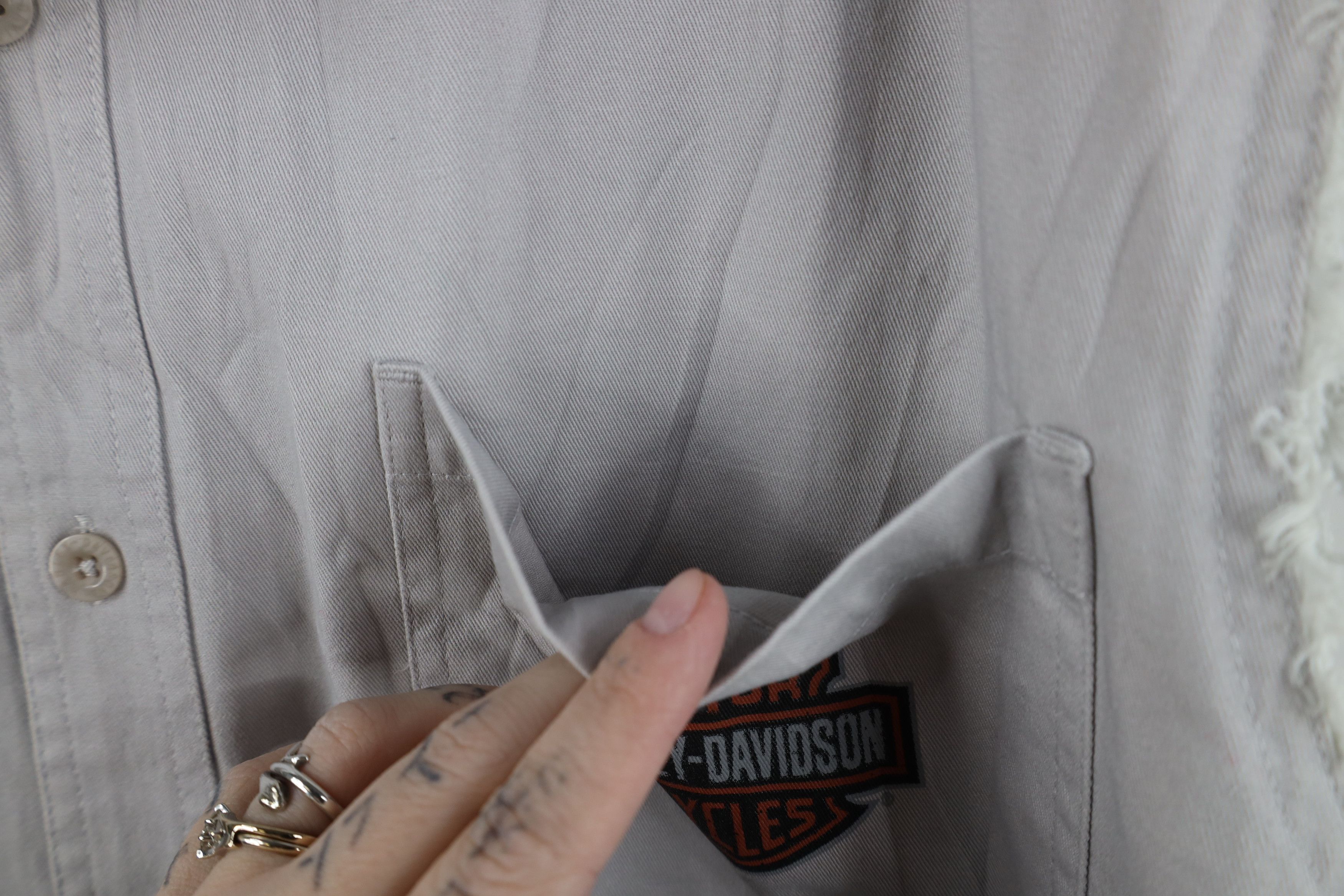 Harley Davidson Vintage Y2K Harley Davidson Off Sleeveless Button Down Shirt Size US XL / EU 56 / 4 - 5 Thumbnail