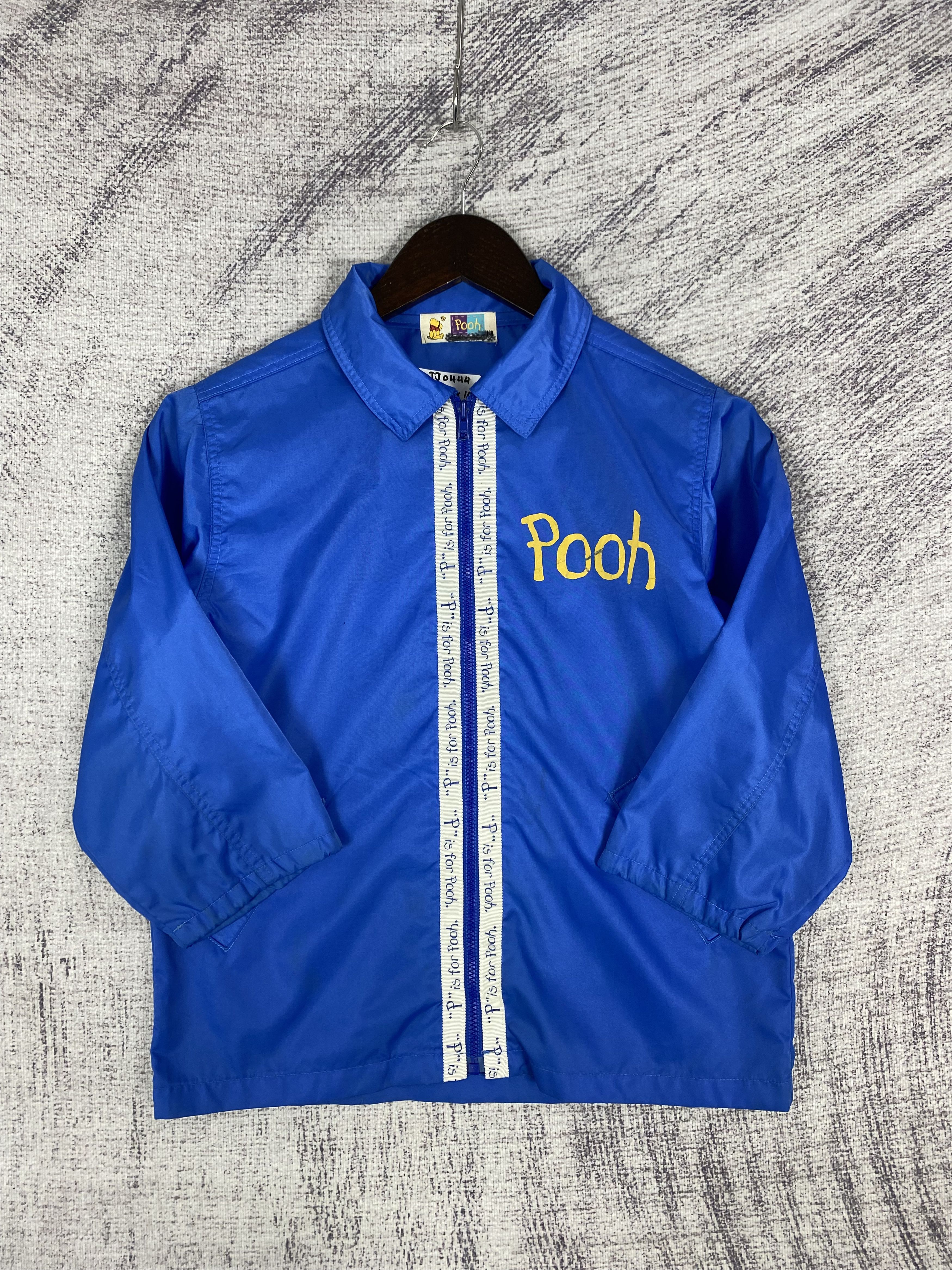 Anime 90s Vintage Winnie The Pooh Disney Embroidered Blue Stripe Size US XS / EU 42 / 0 - 4 Thumbnail