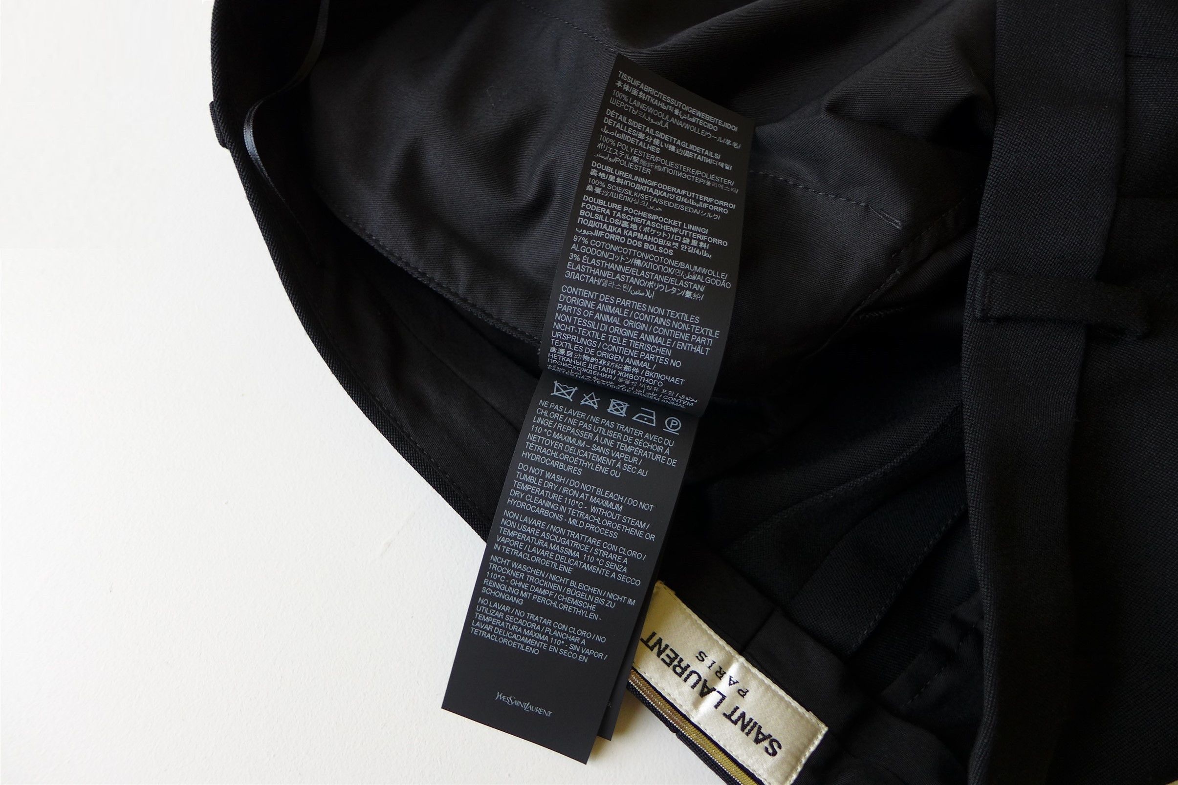 Saint Laurent Paris Saint Laurent Tuxedo Trousers - Black Wool Size US 34 / EU 50 - 19 Thumbnail