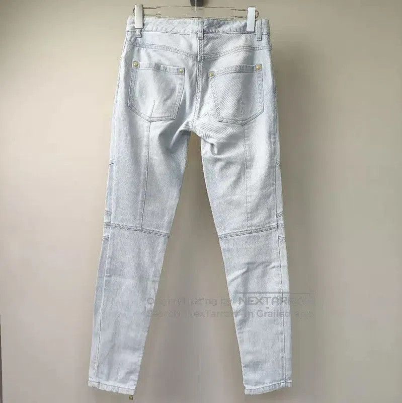 Balmain Balmain Light Blue Cotton Women's Jeans . Size 24" / US 00 / IT 34 - 2 Thumbnail