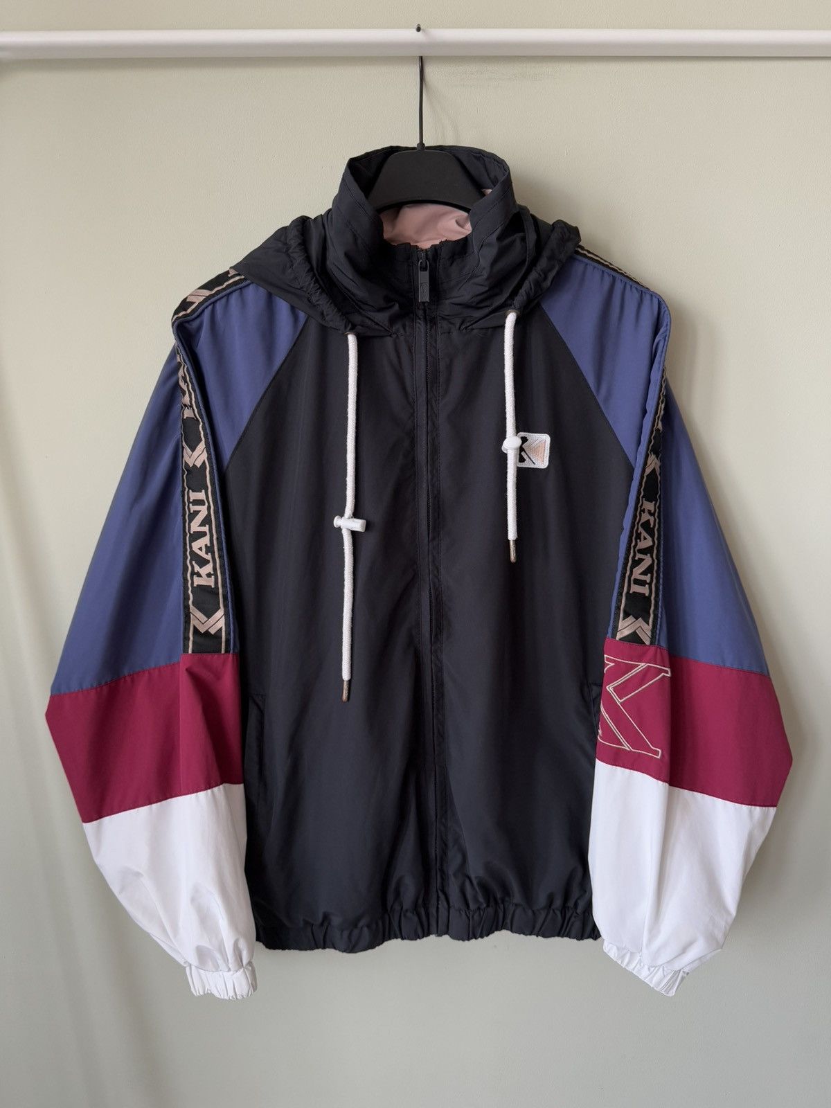 Karl Kani Taped vtg Windbreaker Jacket y2k