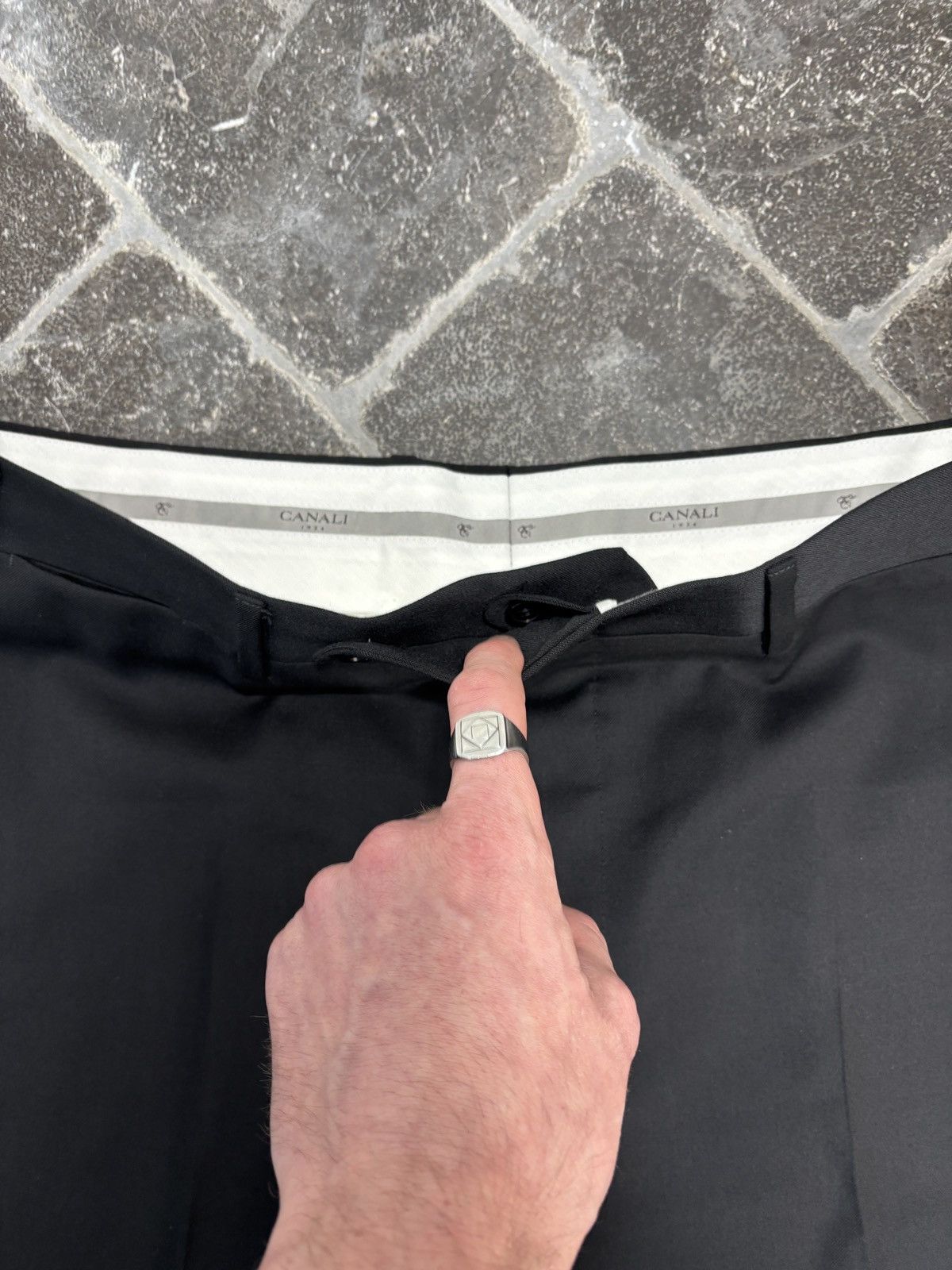 Canali Canali Suit Two Piece Tuxedo Blazer Trousers Made in Italy Size 48S - 19 Thumbnail