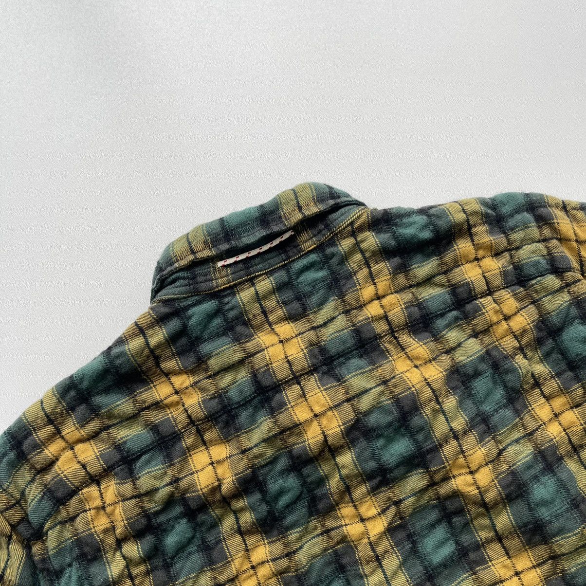 Glanshirt Glanshirt Waffle Cotton/Wool Checked Shirt Yellow/Green Rare Size US M / EU 48-50 / 2 - 7 Thumbnail
