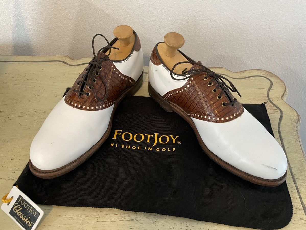 Footjoy FOOTJOY Classics-Dry Premier Lizard Saddle Golf Shoe