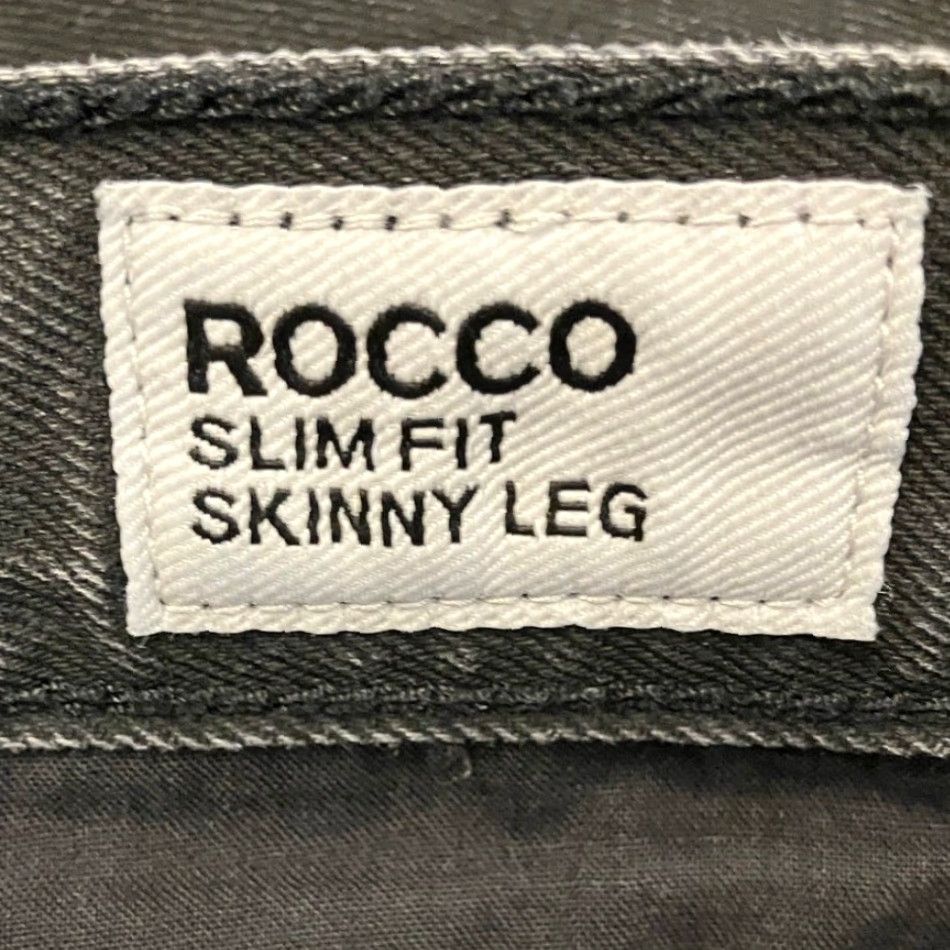 Express Express Mens Jeans Black Denim Rocco Slim Fit Skinny Leg Stretch 32x34 Size US 33 - 5 Thumbnail