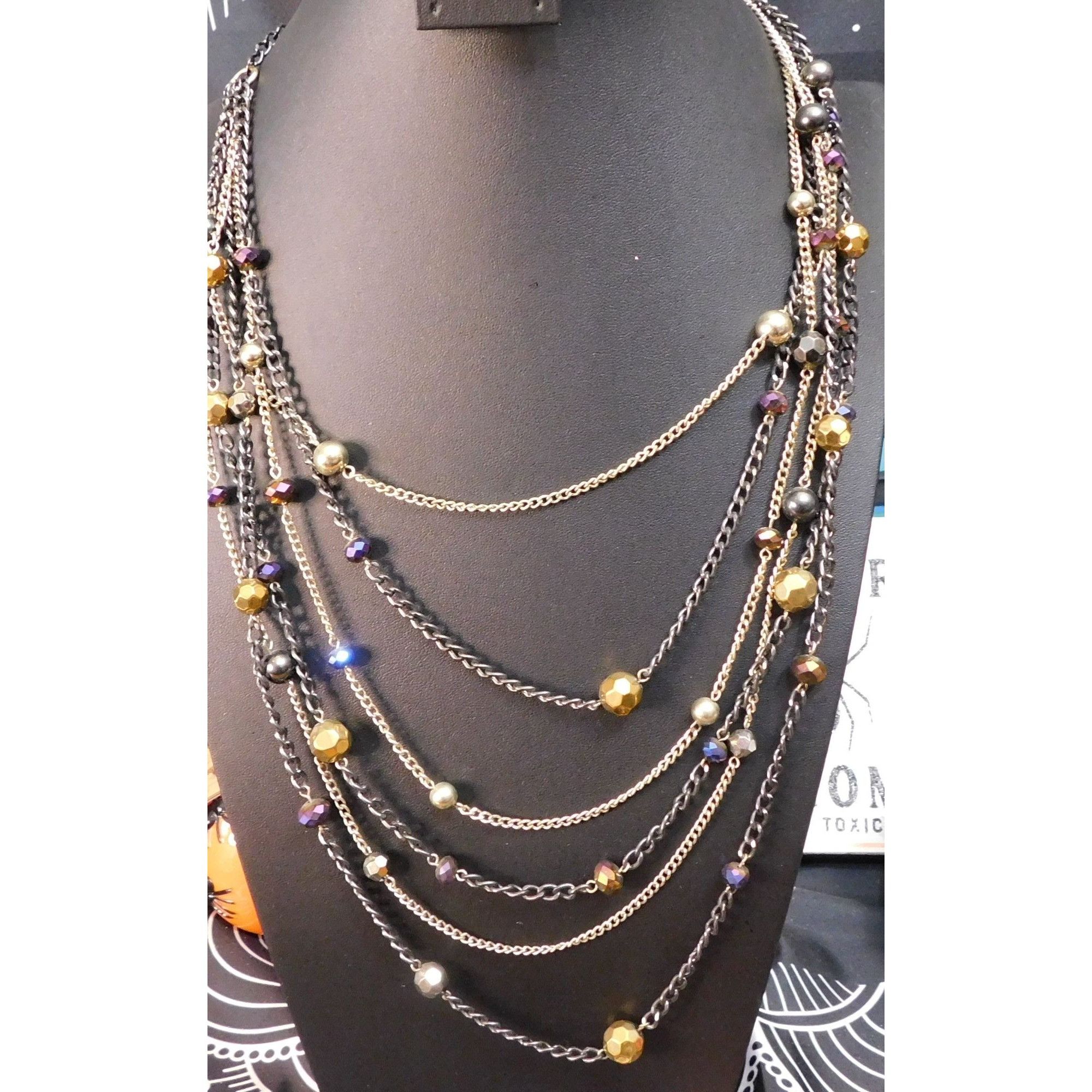Other Glam Rock Cascade Celestial Layered Station Necklace Size ONE SIZE - 1 Thumbnail