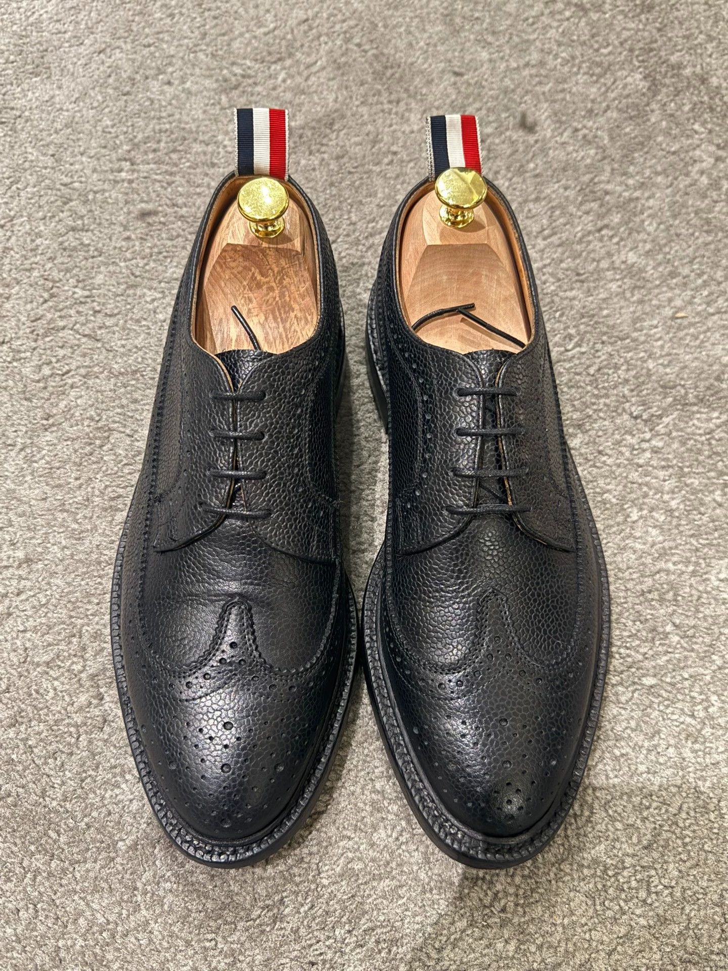 Thom Browne Thom Browne Classic Black Brogue Leather Shoes US8.5 Size US 9 / EU 42 - 1 Thumbnail