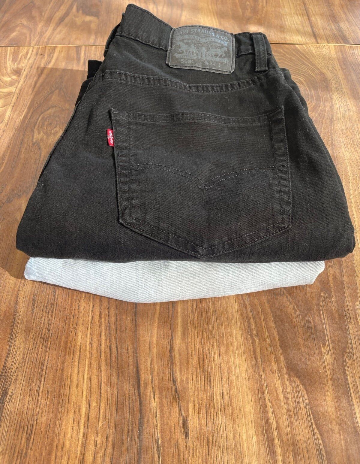 Levi's Vintage Clothing Levis' Regular Fit Mens Size 34 Two Denim Black/Blue Shorts Size US 34 / EU 50 - 12 Thumbnail