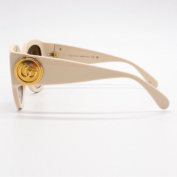 Gucci NEW GUCCI GG1407S 004 BEIGE BROWN OVERSIZED WOMEN SUNGLASSES Size ONE SIZE - 7 Thumbnail