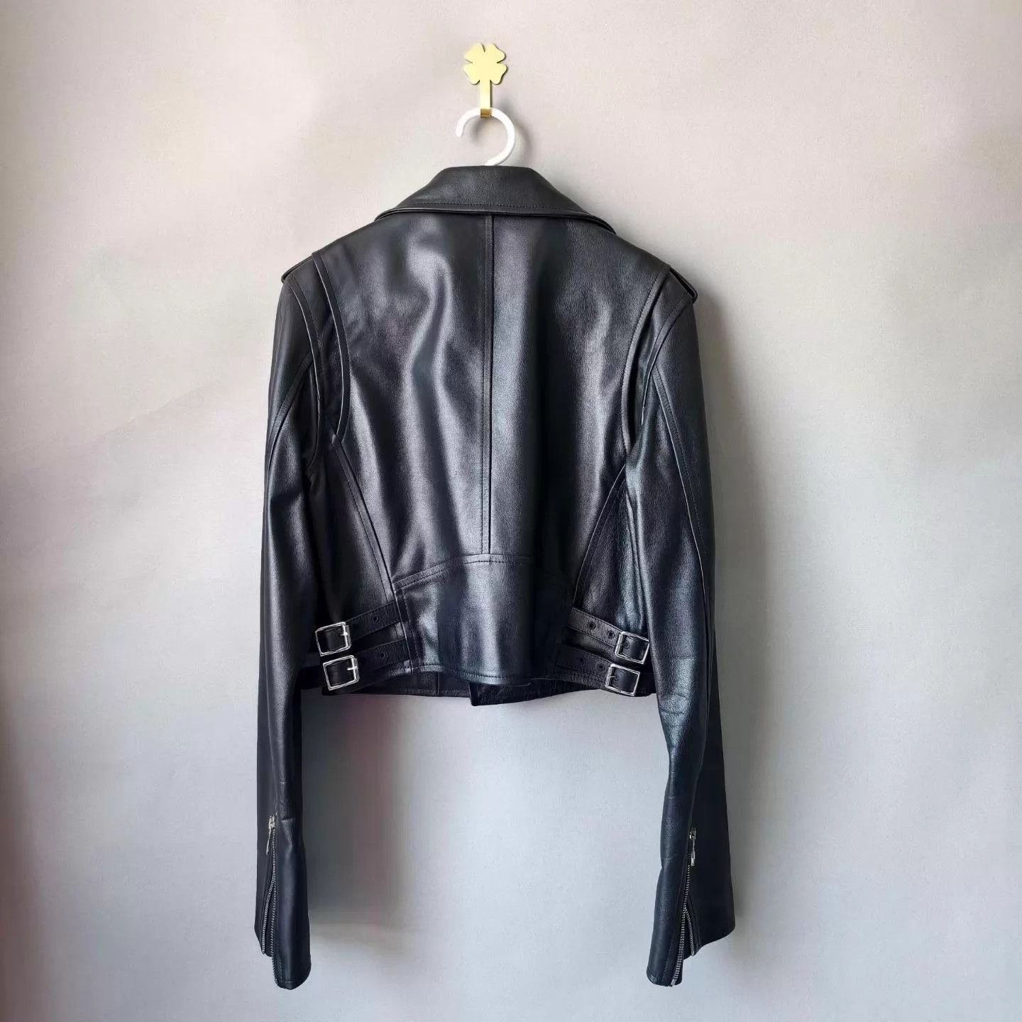 Loewe Loewe Black Metal Logo Biker Leather Jacket 38 99 Size XS / US 0-2 / IT 36-38 - 2 Thumbnail