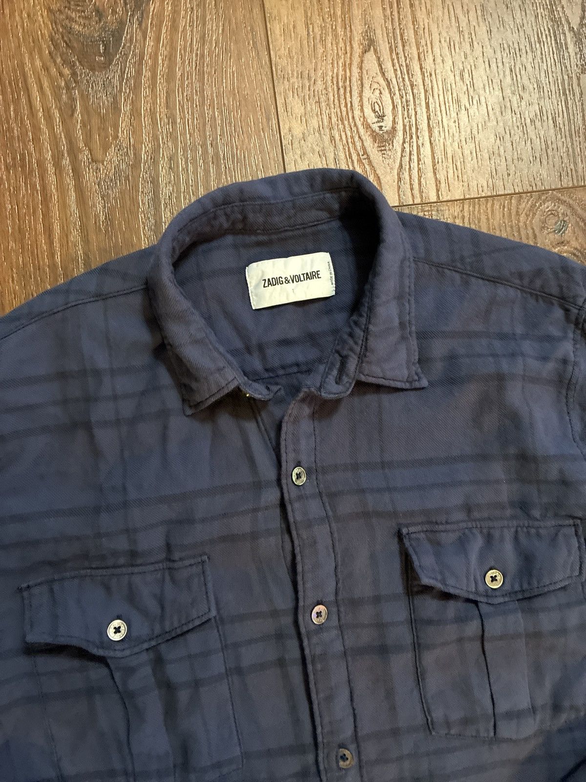 Zadig & Voltaire Blue Zadig & Voltaire Skull Button up Shirt Size US S / EU 44-46 / 1 - 2 Thumbnail