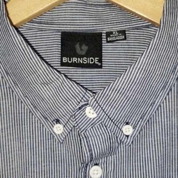 Burnside Burnside Blue Casual Button Down Long Sleeve Sz XL Shirt Size US XL / EU 56 / 4 - 5 Thumbnail