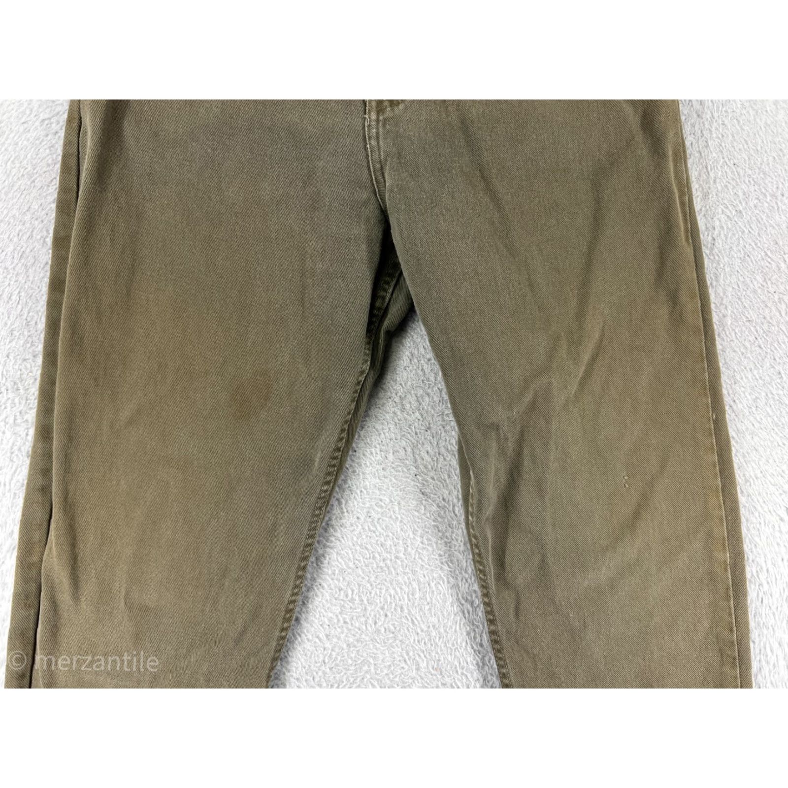 High Sierra VINTAGE High Sierra Jeans Womens 10 Green Denim High Rise Relaxed Tapered 100% Cotton Classic Menswear Size 32" / US 10 / IT 46 - 6 Thumbnail