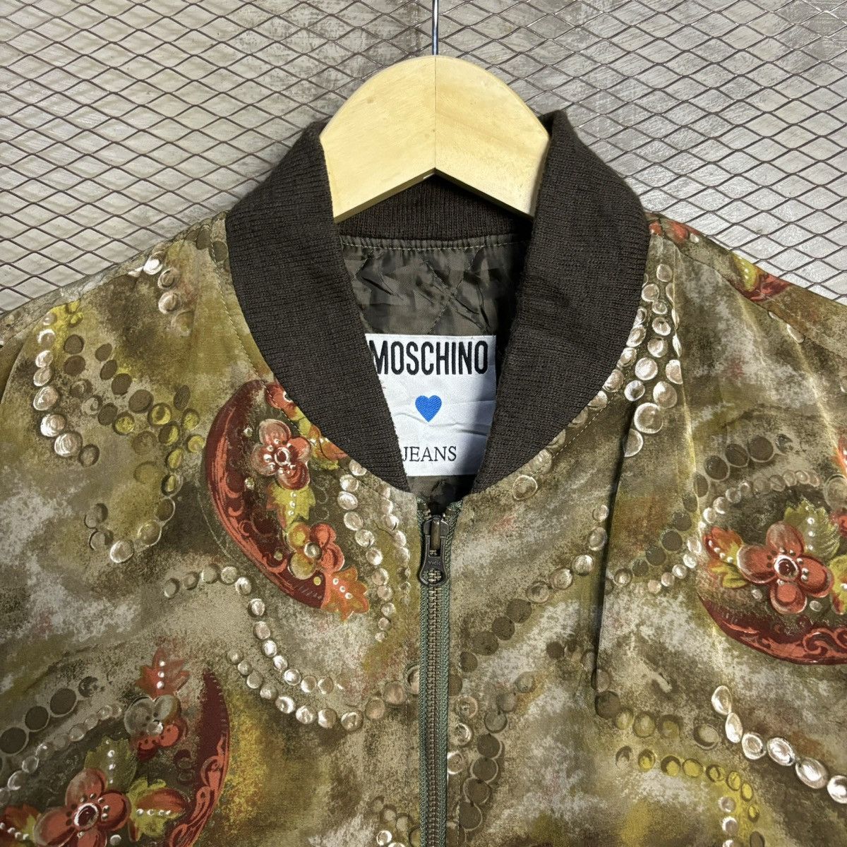 Moschino Vintage Moschino Jeans Fullprint Bomber Jacket Size US L / EU 52-54 / 3 - 3 Thumbnail