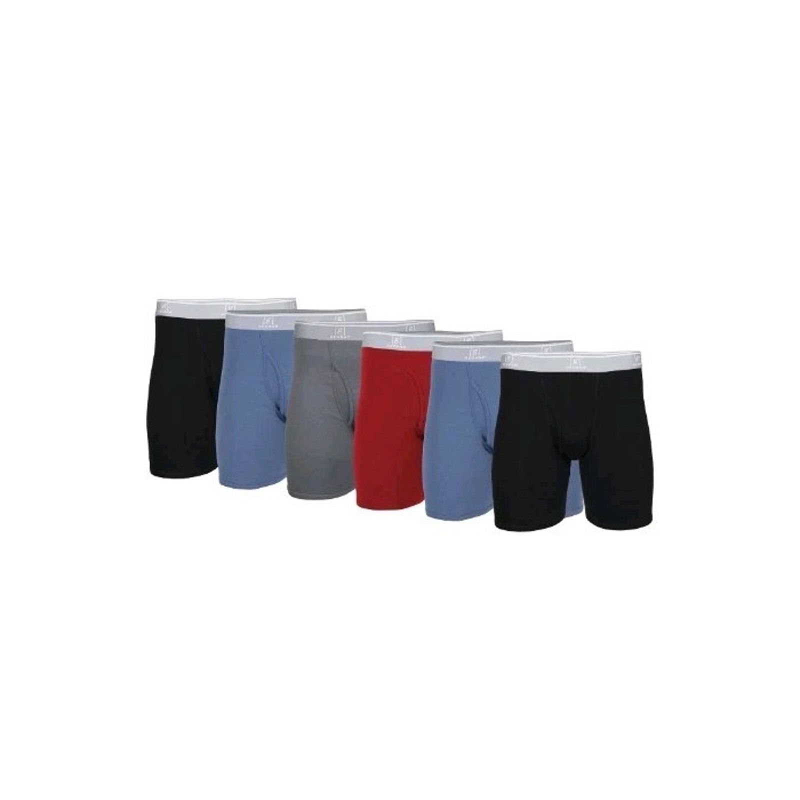 George George Boxer Briefs 6-Pack Men’s M 32-34 Moisture Wicking Size 32 - 2 Thumbnail