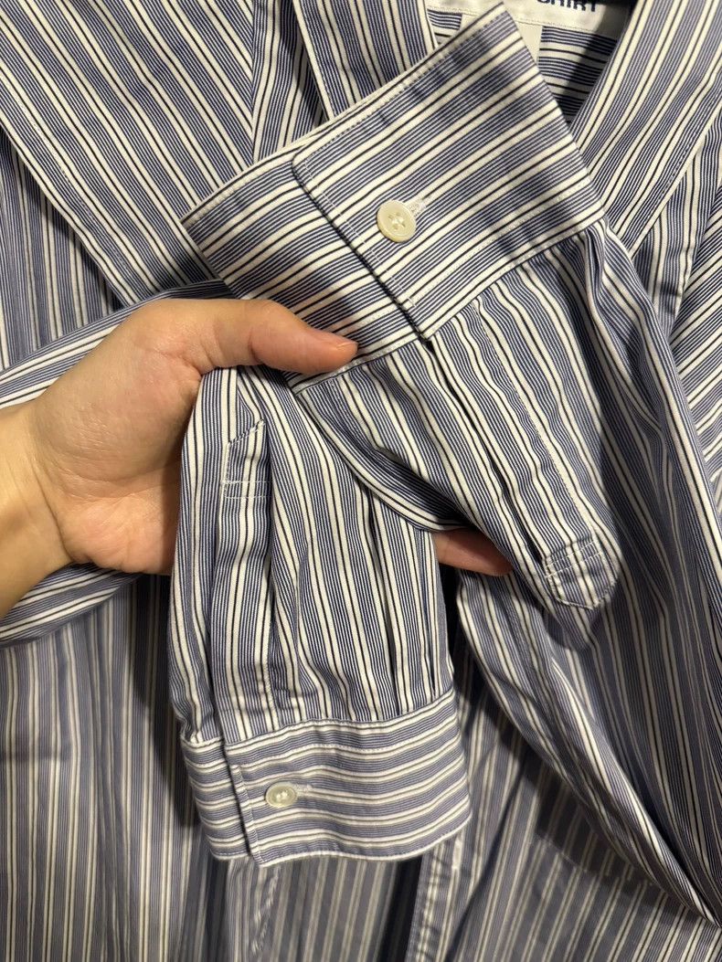Comme des Garcons Comme Des Garcons Blue and white striped navy collar shirt Size M / US 6-8 / IT 42-44 - 6 Thumbnail
