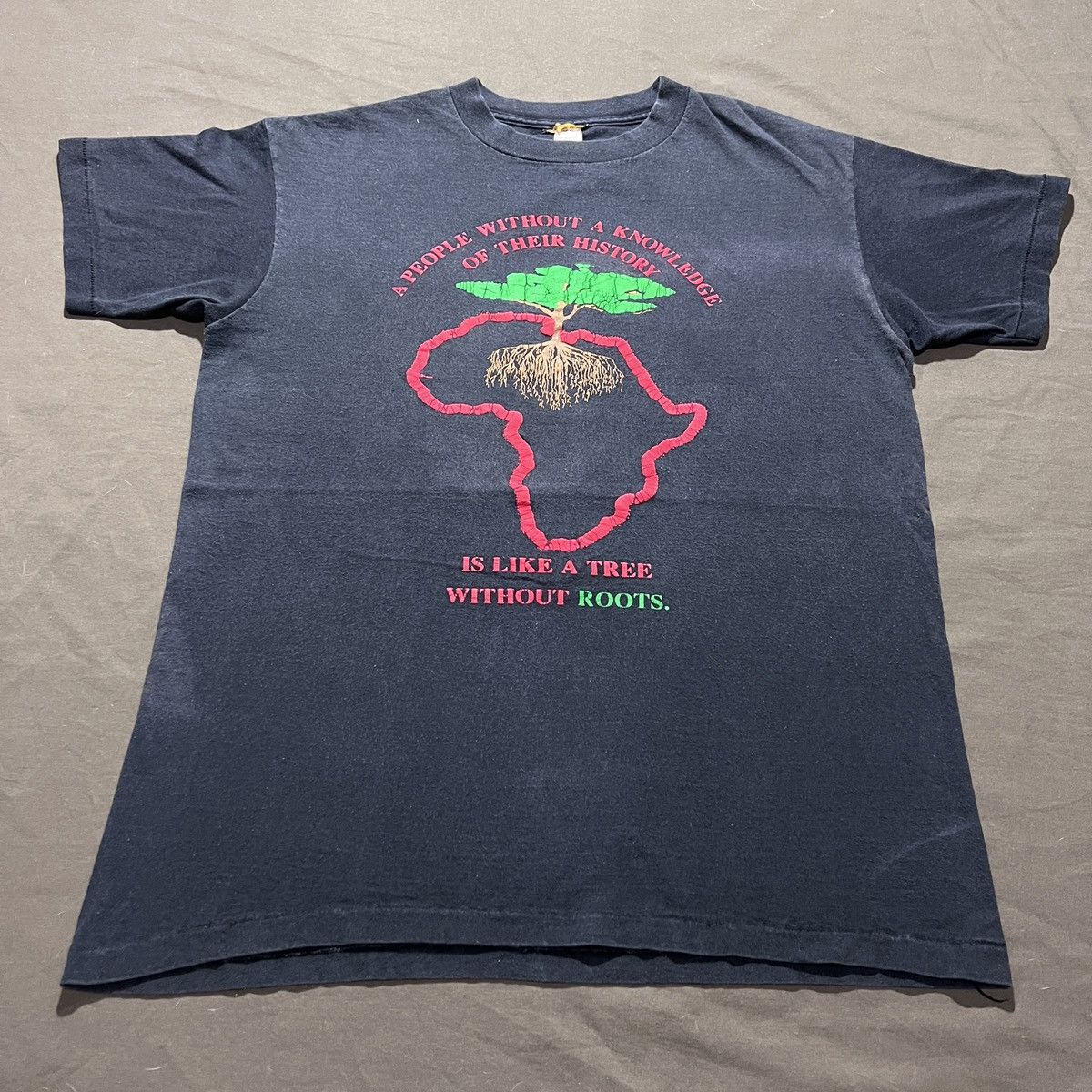 Rap Tees Vintage Marcus Garvey Quotes Black History Faded Graphic Size US M / EU 48-50 / 2 - 2 Thumbnail