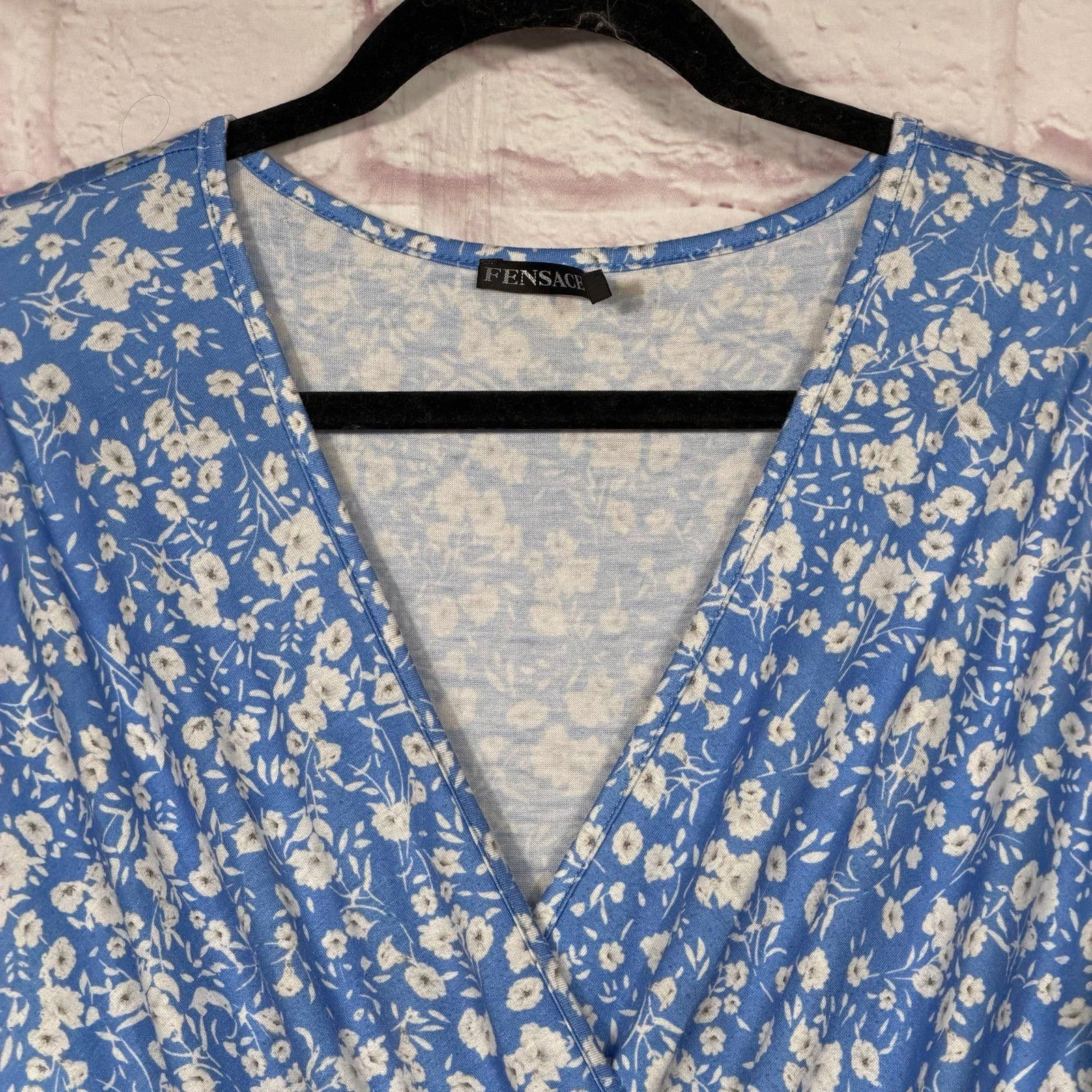 Other Fensace Women's Large Floral Print Summer Dress Size L / US 10 / IT 46 - 3 Thumbnail