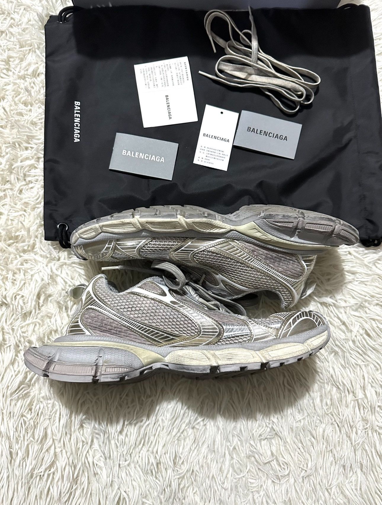 Balenciaga Balenciaga Grey/ Silver 3XL Sz.45 Size US 12 / EU 45 - 2 Thumbnail