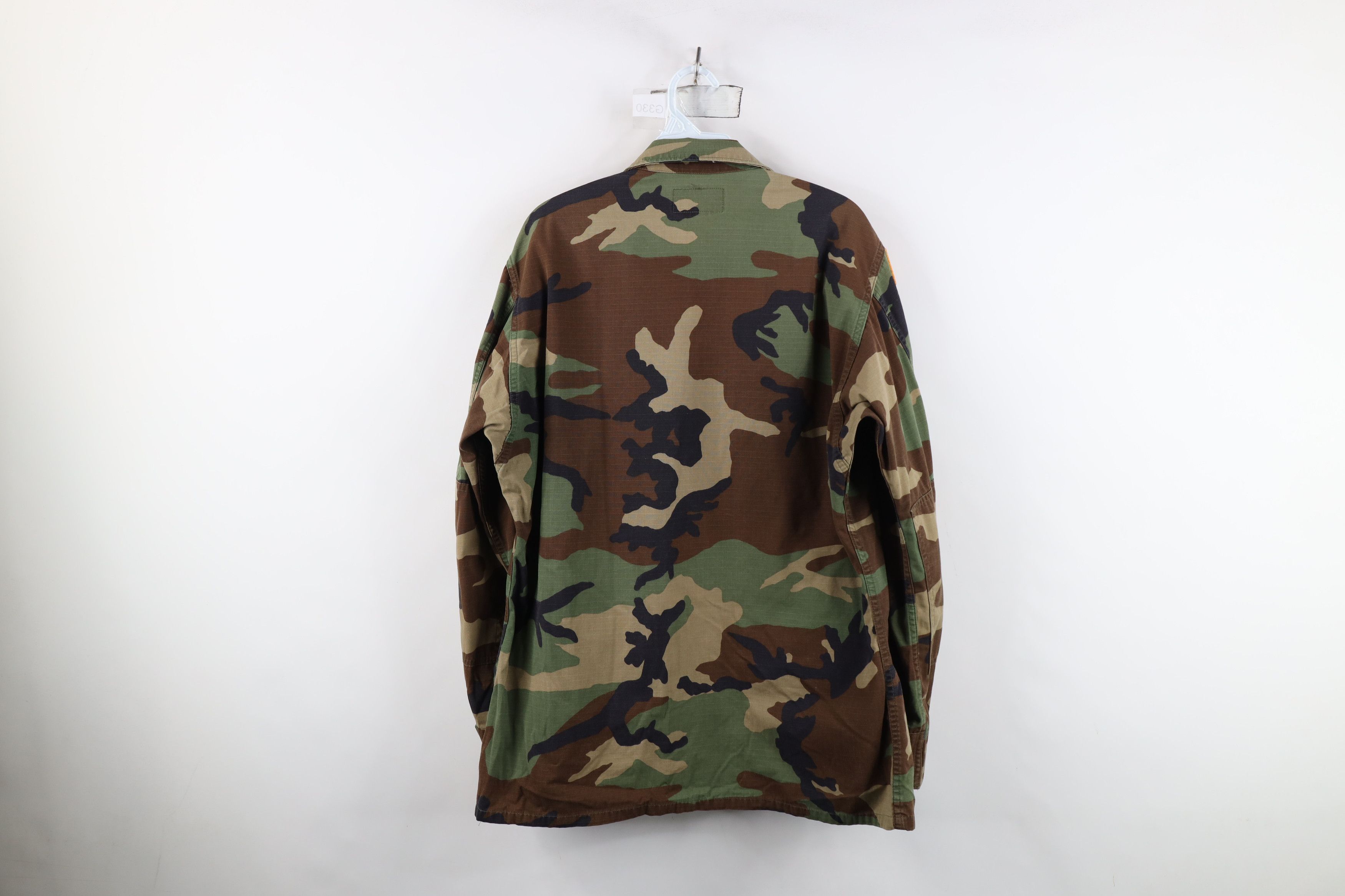 Vintage Vintage 90s Military Woodland Camouflage Combat Jacket USA Size US M / EU 48-50 / 2 - 14 Thumbnail