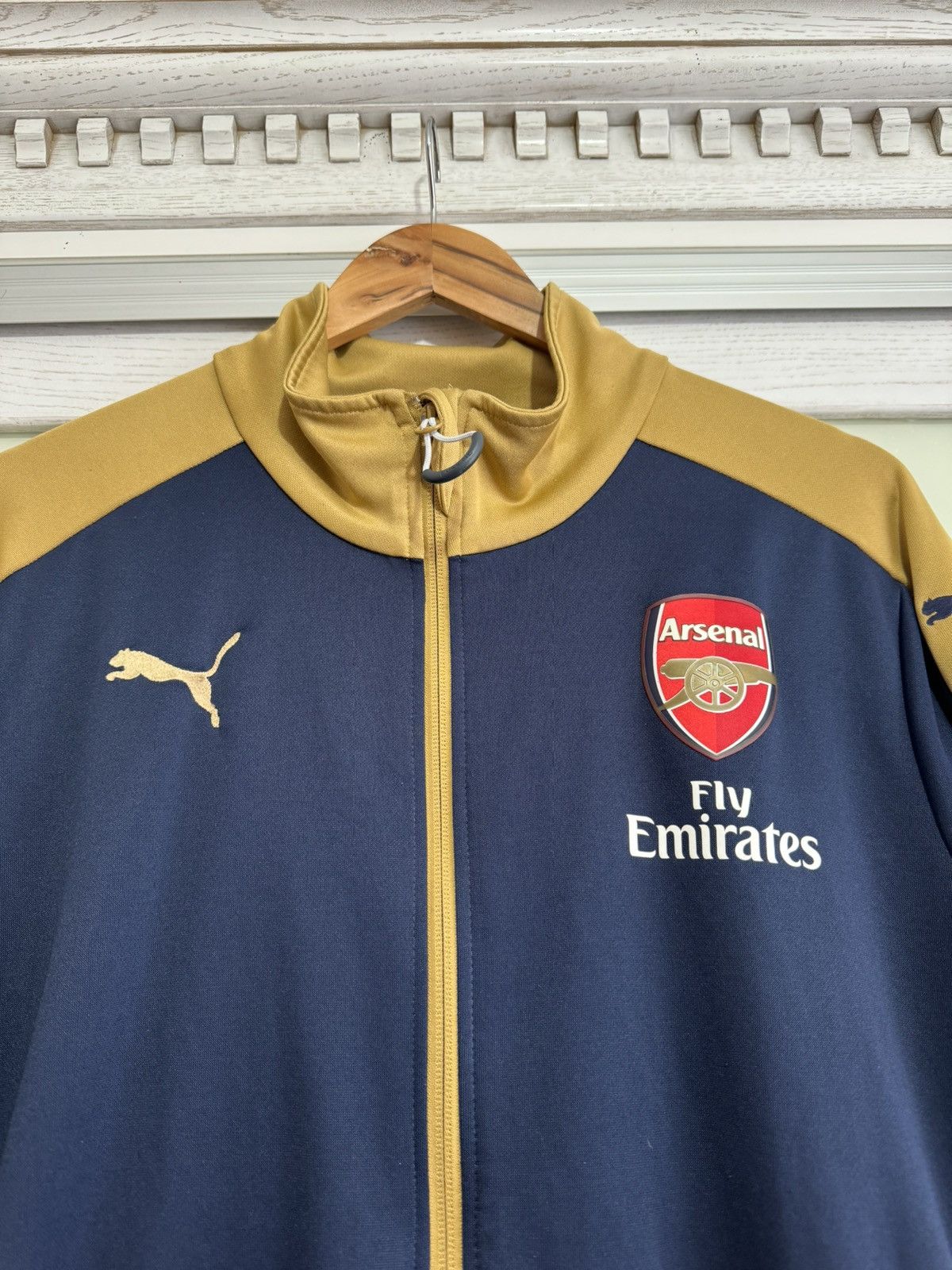 Puma Arsenal Puma 2015-2016 Track Jacket Soccer Jersey Kit Shirt Size US M / EU 48-50 / 2 - 4 Thumbnail