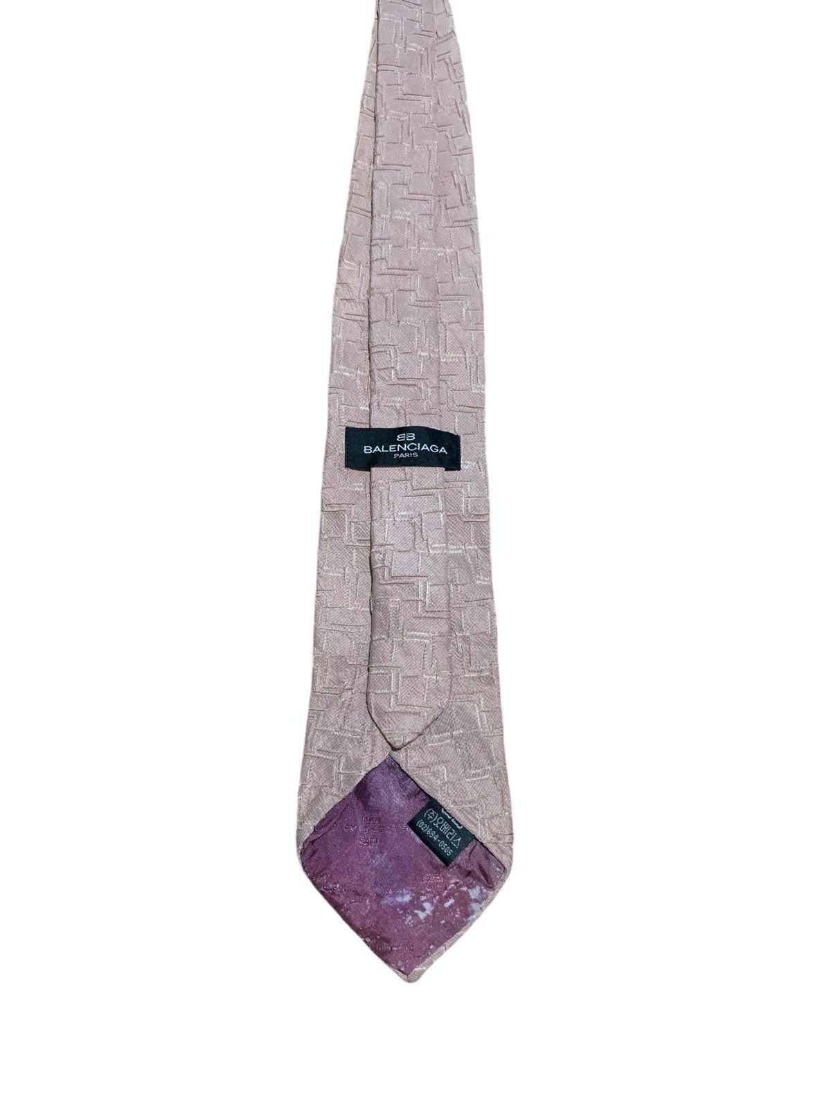 Balenciaga Vintage Balenciaga cable circuit pattern silk neck tie Size ONE SIZE - 5 Thumbnail