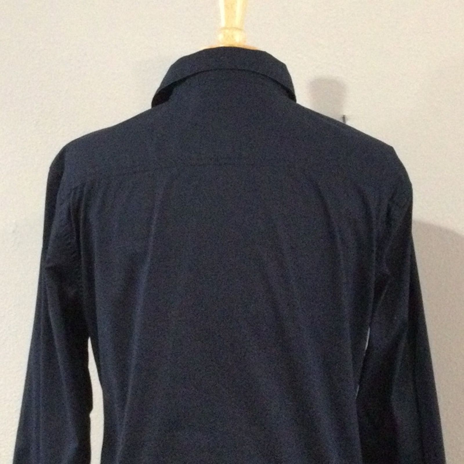 Alexander Julian Alexander Julian Stretch Navy Button Up Collar Shirt Size M Size M / US 6-8 / IT 42-44 - 10 Thumbnail