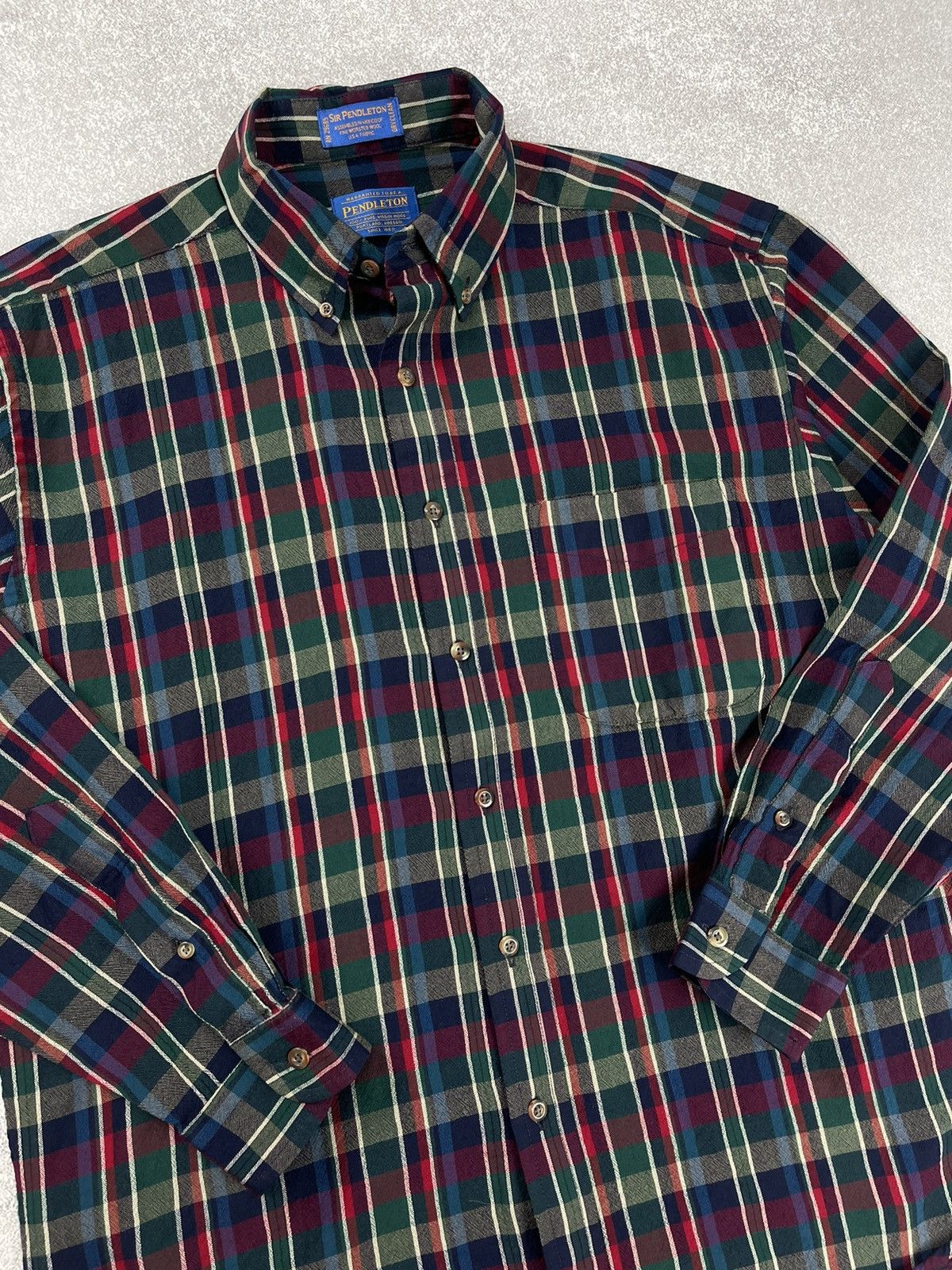 Flannel × Pendleton × Vintage Vintage Pendleton Flannel Wool Western Shirt Size US L / EU 52-54 / 3 - 6 Thumbnail