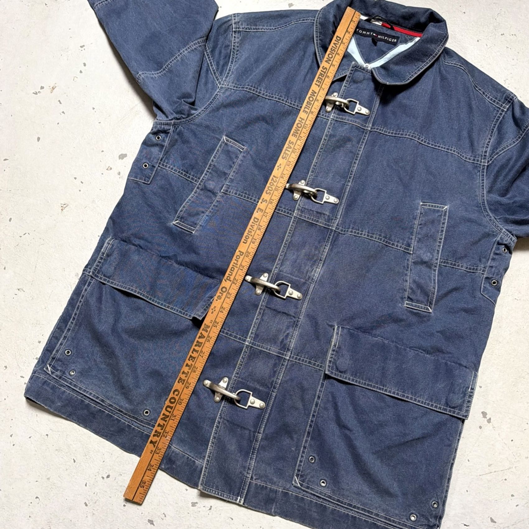 Tommy Hilfiger TOMMY HILFIGER Fireman Clasp Jacket Work Vintage? XL Unisex Adults Cotton Blue 90s Military Firefighter Uniform Workwear Size US XL / EU 56 / 4 - 4 Thumbnail