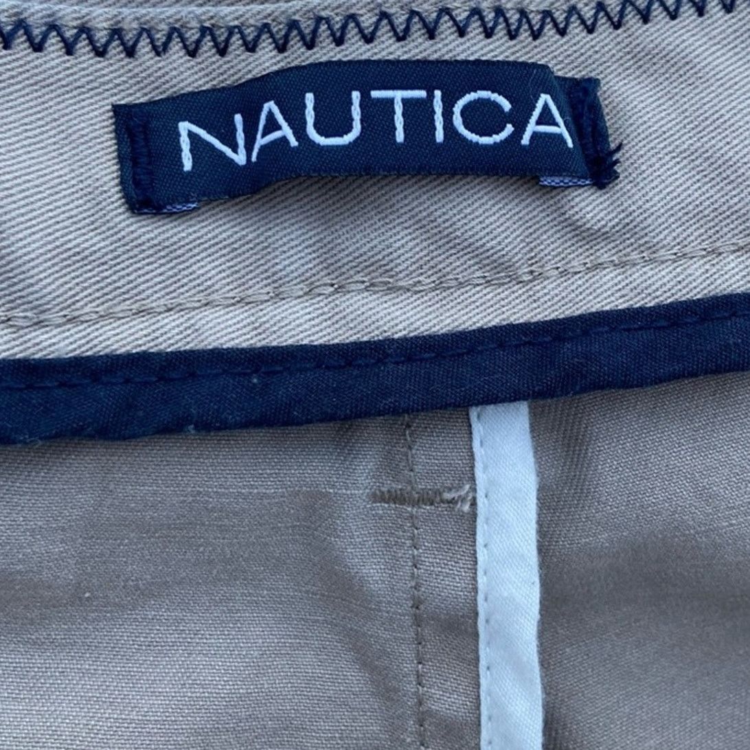 Nautica NWT New Nautica Mens Size 36X34 Khaki Cotton Cuffed Pants Size US 36 / EU 52 - 4 Thumbnail