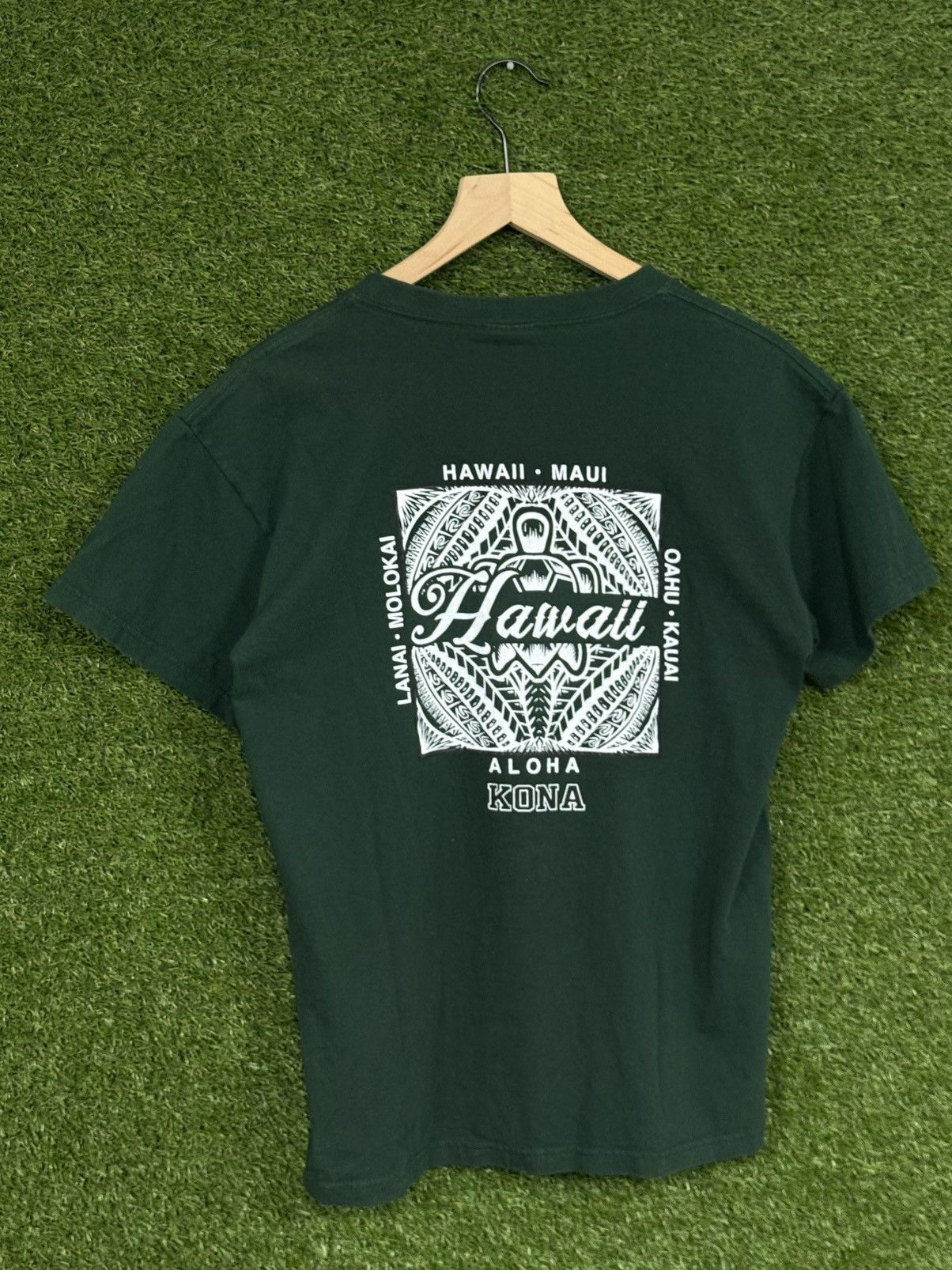 Soffe Vintage Soffe Made in USA Forest Green Hawaii Tee Medium Size US M / EU 48-50 / 2 - 1 Thumbnail