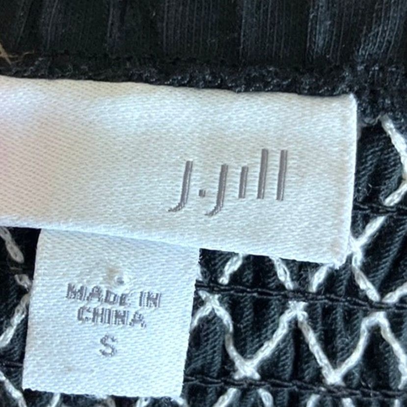 J. Jill J Jill Womens Skirt Black Embroidered Elastic Waist Midi Modal Blend Small Skirt Womens Size 28" / US 6 / IT 42 - 4 Thumbnail