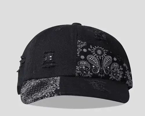 Other Y2k paisley bandana patchwork distressed cap baseball Size ONE SIZE - 4 Thumbnail