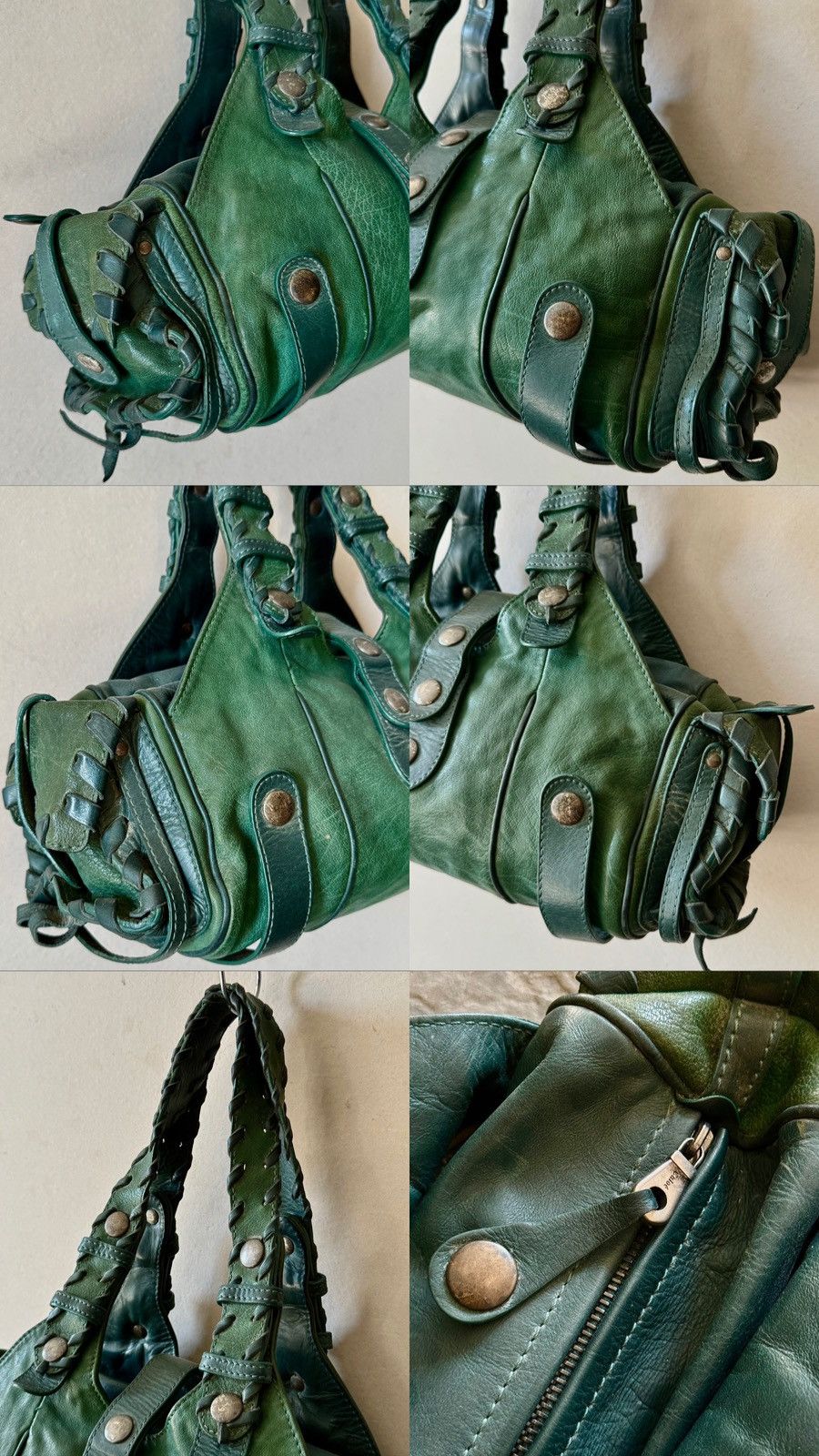 Chloe Chloe - 2000’s - Phoebe Philo - Green Leather Silverado Bag Size ONE SIZE - 2 Thumbnail