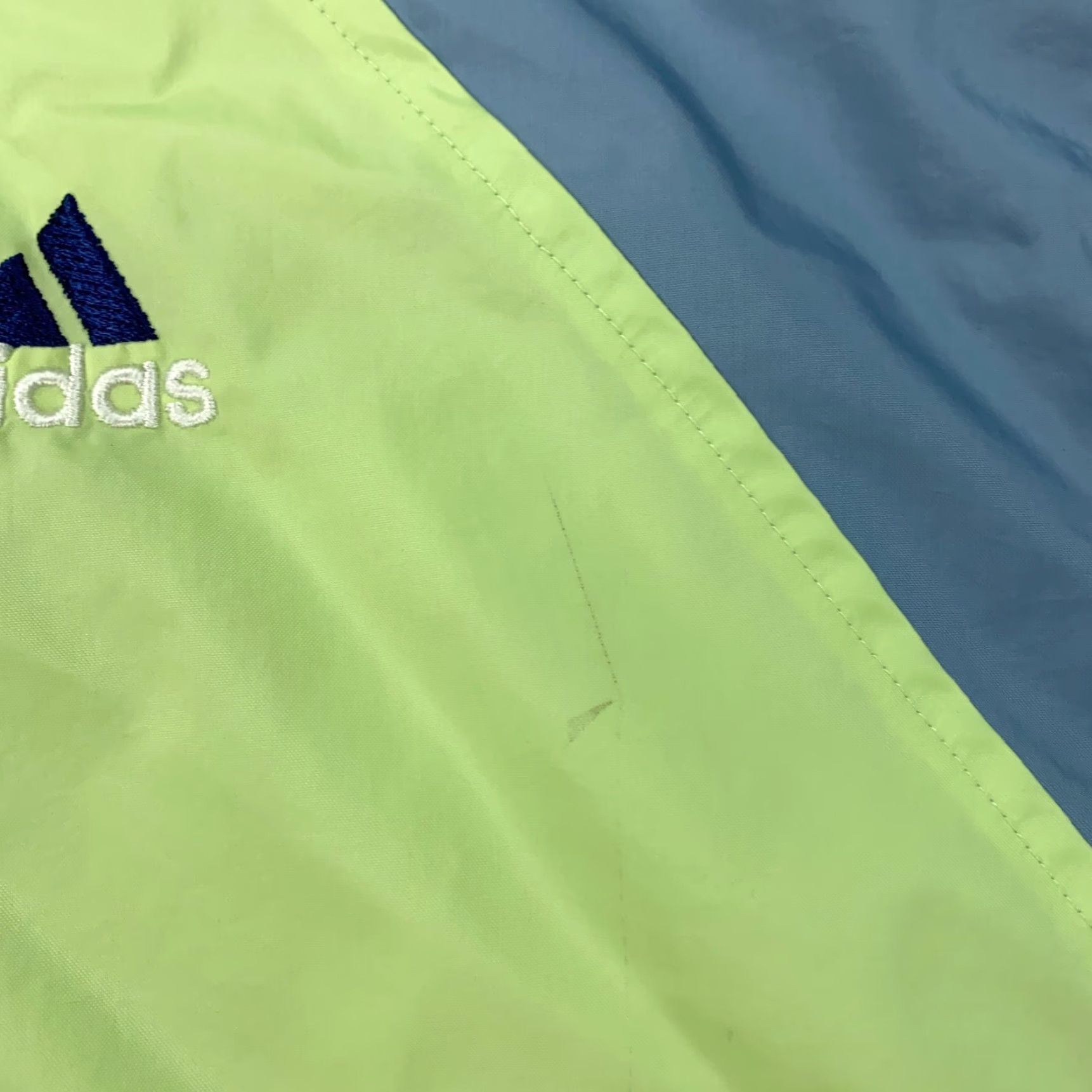 Adidas Adidas Jacket Mens M Yellow Windbreaker Full Zip Colorblock Hooded Pockets Size US M / EU 48-50 / 2 - 3 Thumbnail