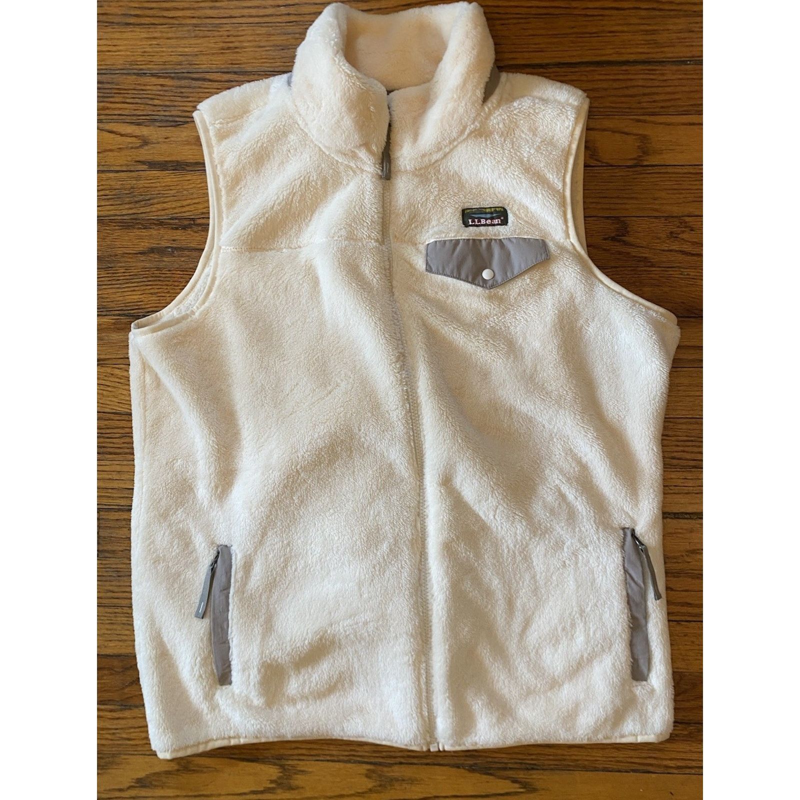 L.L. Bean LL Bean Zip Vest women's hi-pile XL fleece vest in a cream Size XL / US 12-14 / IT 48-50 - 1 Thumbnail