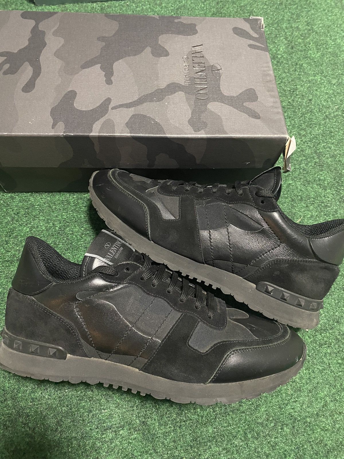 Valentino Valentino Rock Runner Triple Black Grailed