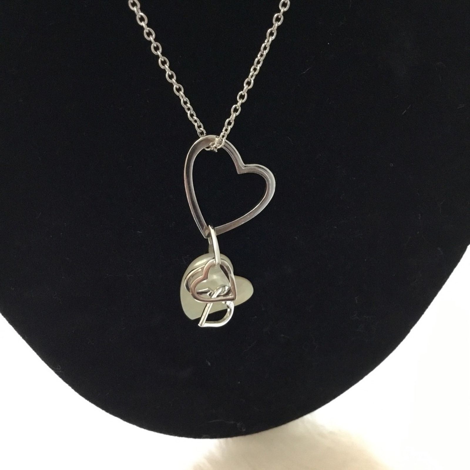 Other Sterling Silver Multi-Hearts Necklace Size ONE SIZE - 3 Thumbnail