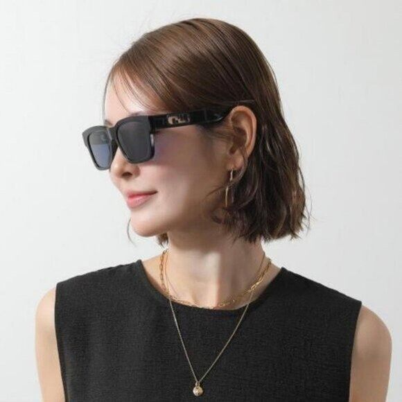 Fendi Fendi FE40107F 52E Sunglasses Dark Havana Square Frame, Brow Size ONE SIZE - 3 Thumbnail