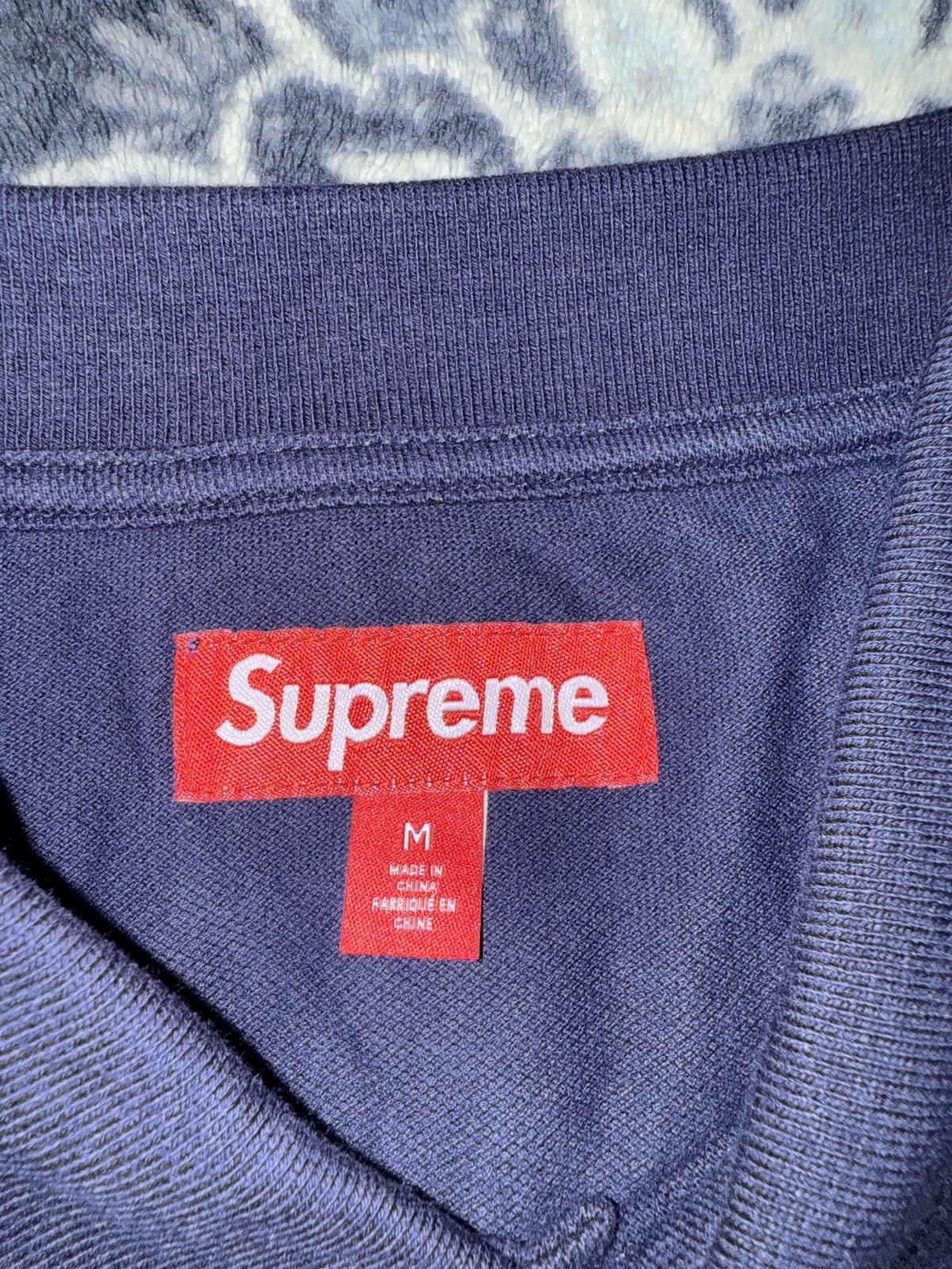Supreme SUPREME TWILL APPLIQUÉ POLO - NAVY - FW25 Size US M / EU 48-50 / 2 - 3 Thumbnail